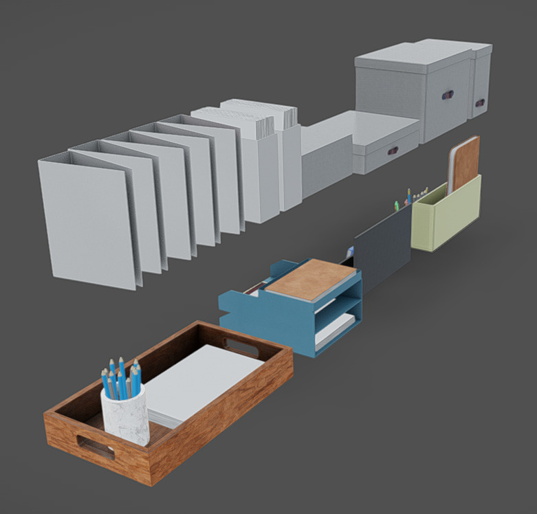 Office Tools 07 Low-poly 3D model_3