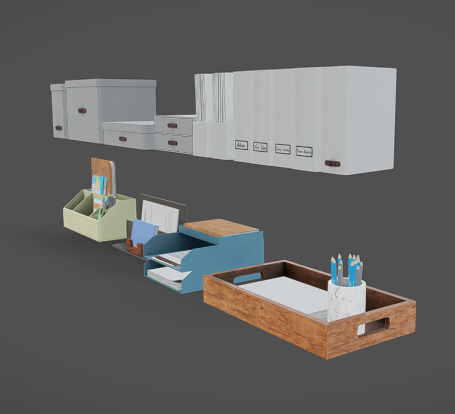 Office Tools 07 Low-poly 3D model_2