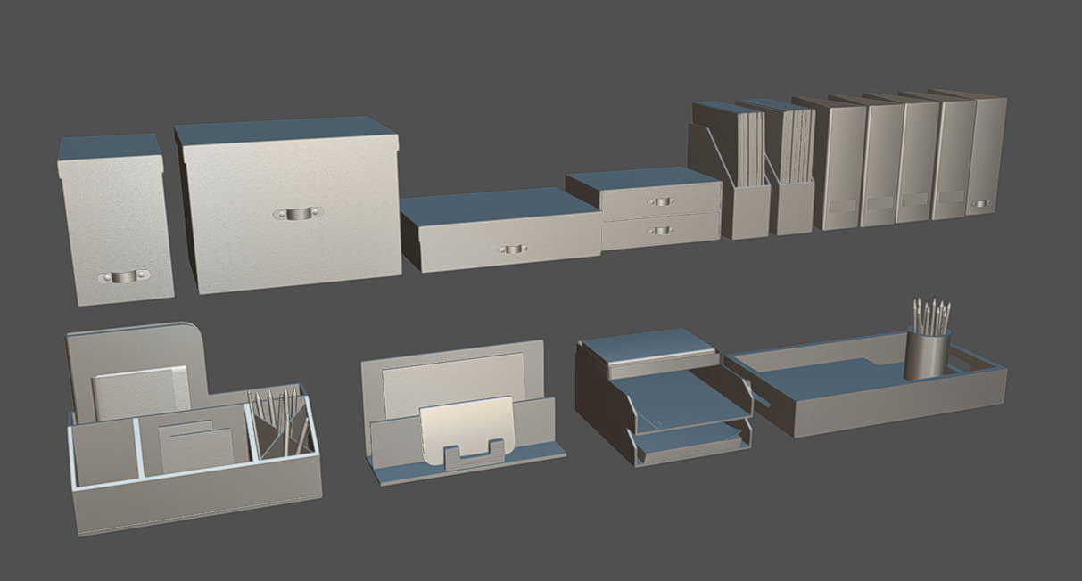 Office Tools 07 Low-poly 3D model_16