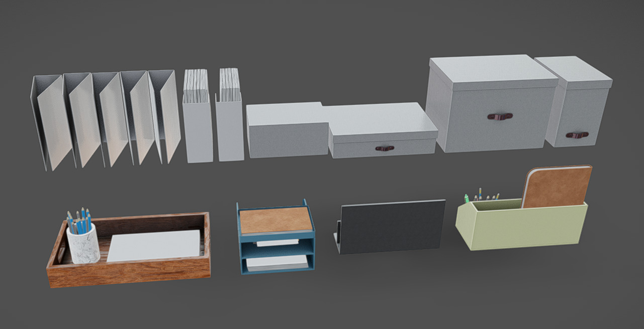 Office Tools 07 Low-poly 3D model_4