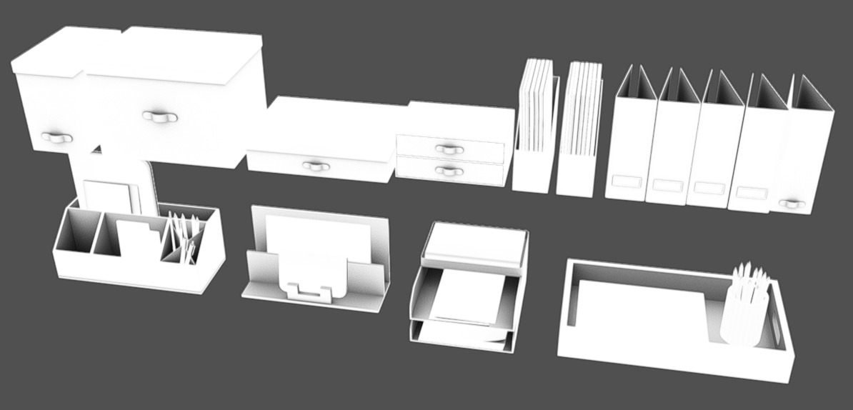Office Tools 07 Low-poly 3D model_14