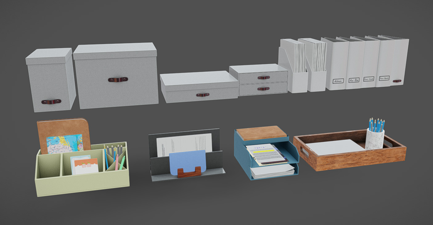 Office Tools 07 Low-poly 3D model_11
