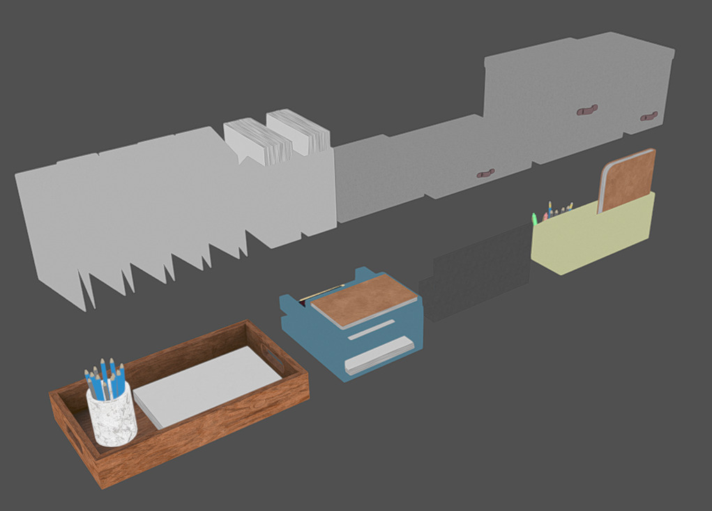 Office Tools 07 Low-poly 3D model_13