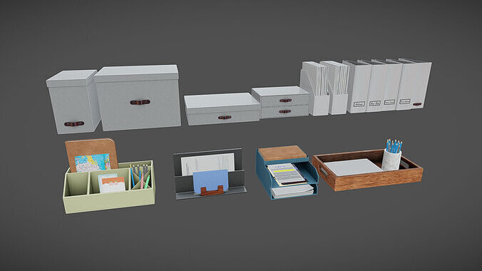 Office Tools 07 Low-poly 3D model