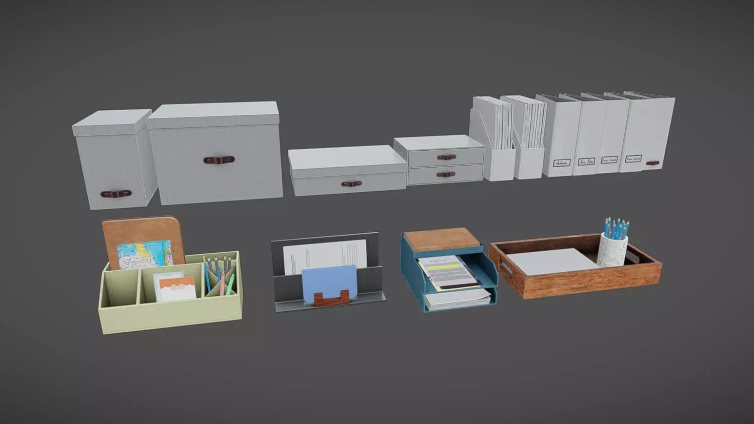 Office Tools 07 Low-poly 3D model_0