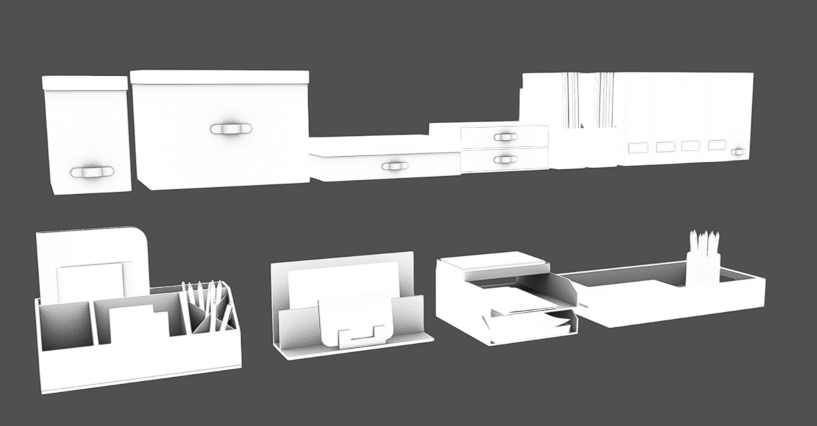 Office Tools 07 Low-poly 3D model_15