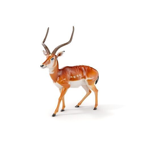 Antelope D model pack Low-poly 3D model