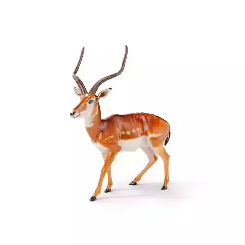 Antelope D model pack Low-poly 3D model