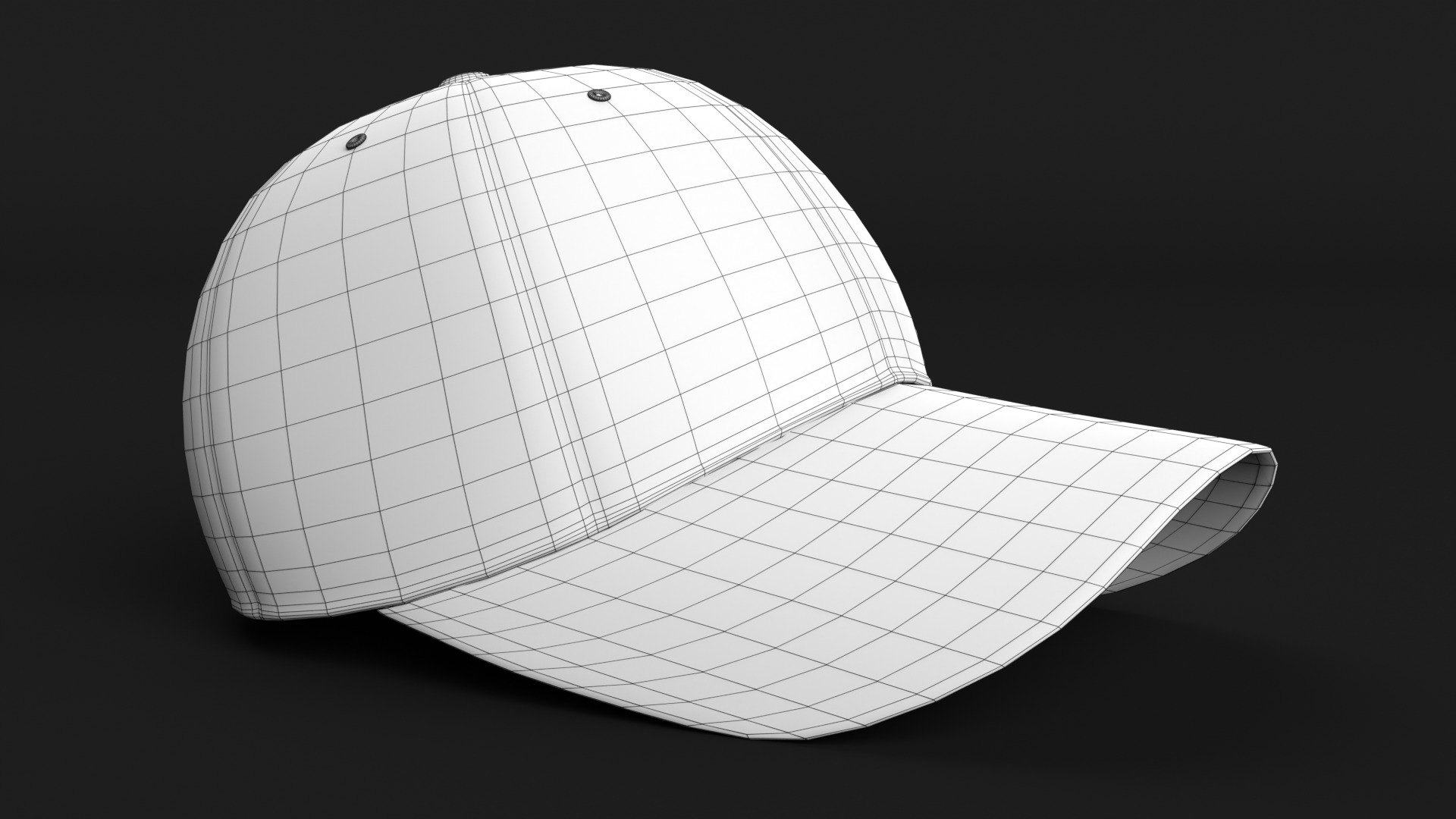 Baseball Hat 3D model_11