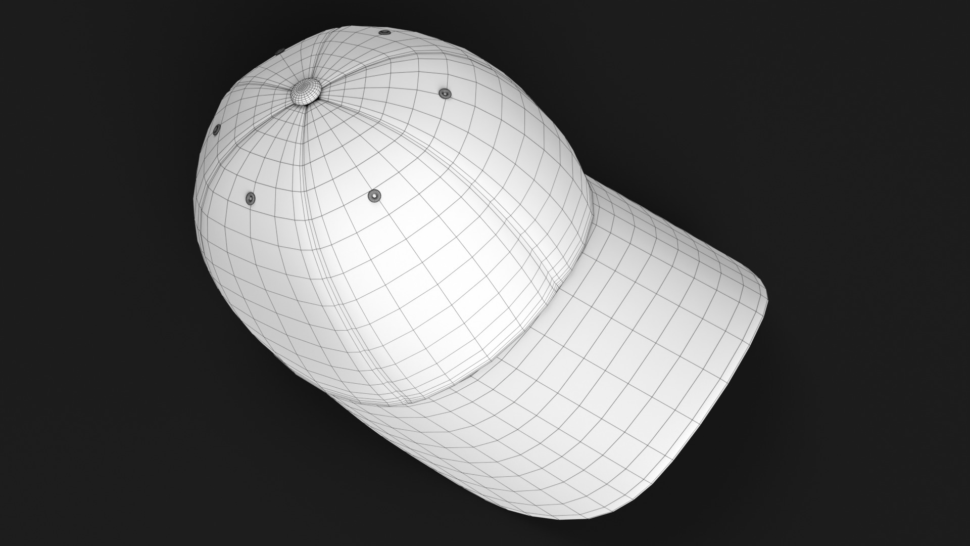 Baseball Hat 3D model_12