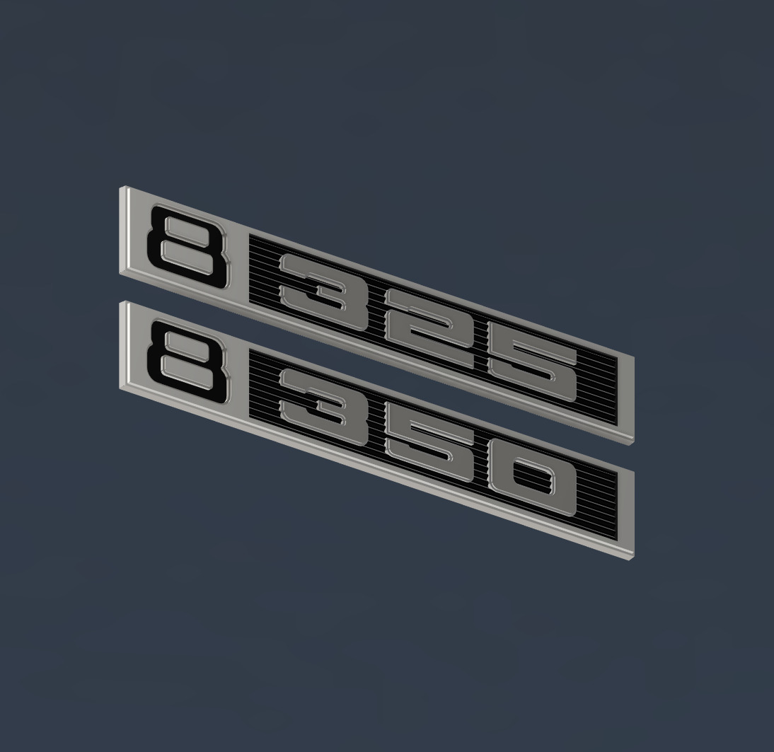 1969 72 Chevrolet C10 Pickup Fender Emblem 8 350 3D print model_2
