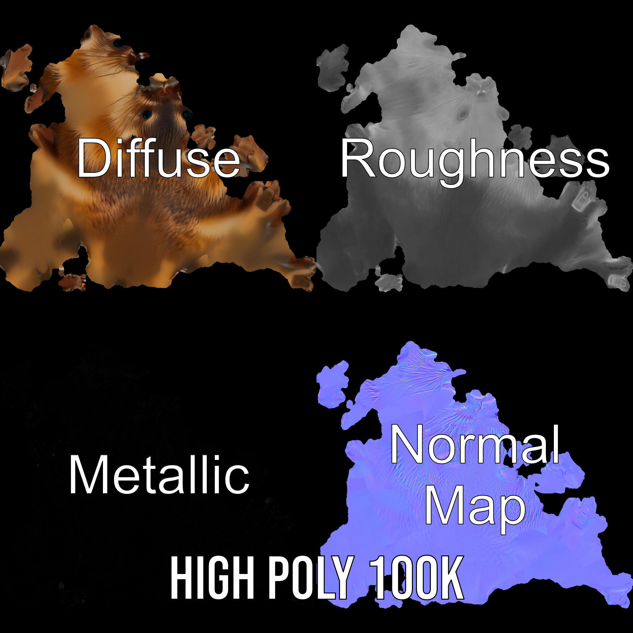 Realistic Small Animal Model Pack  Ideal for Rendering and Games Low-poly 3D model_4