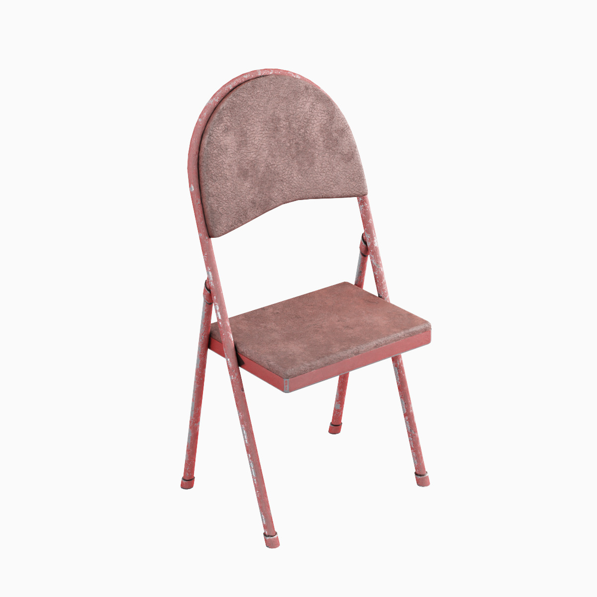 Folding Chair Set Low-poly 3D model_5