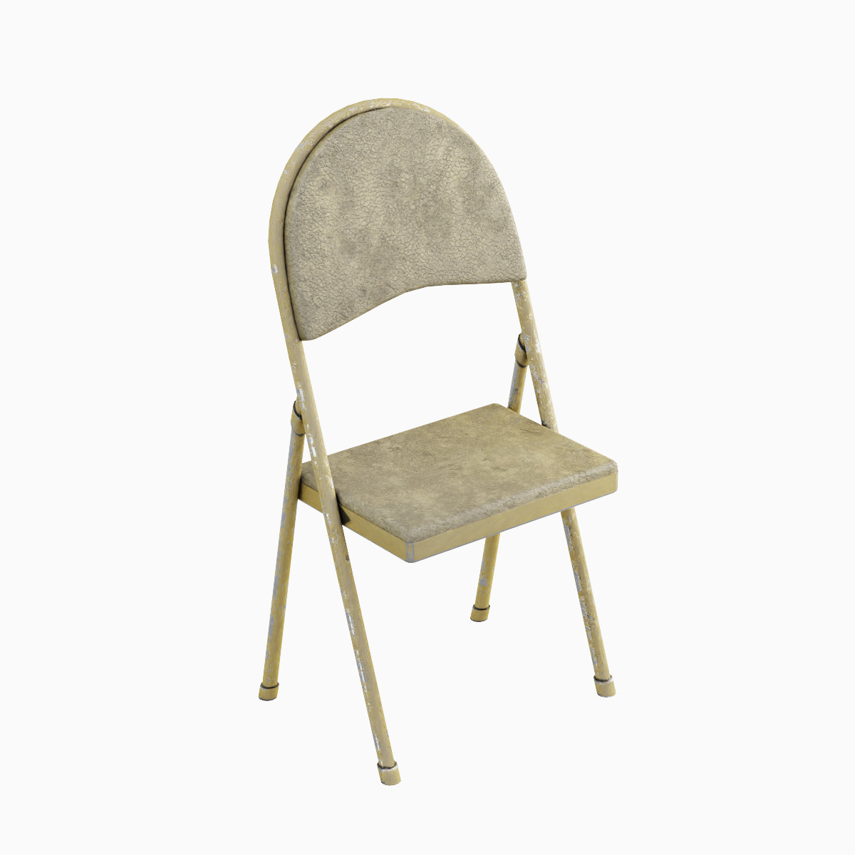 Folding Chair Set Low-poly 3D model_11