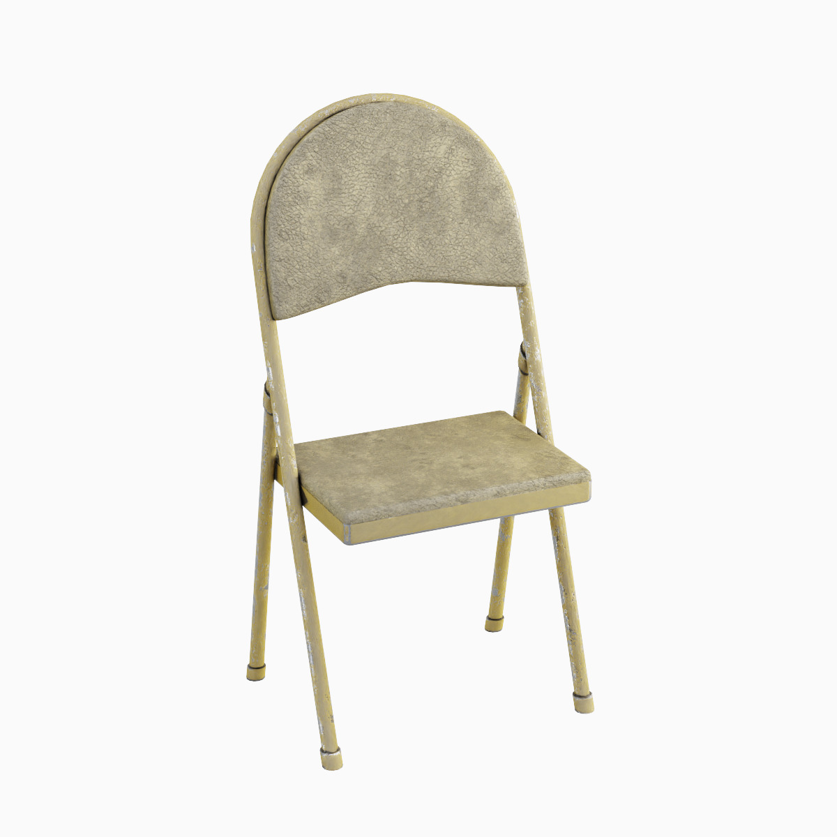 Folding Chair Set Low-poly 3D model_10