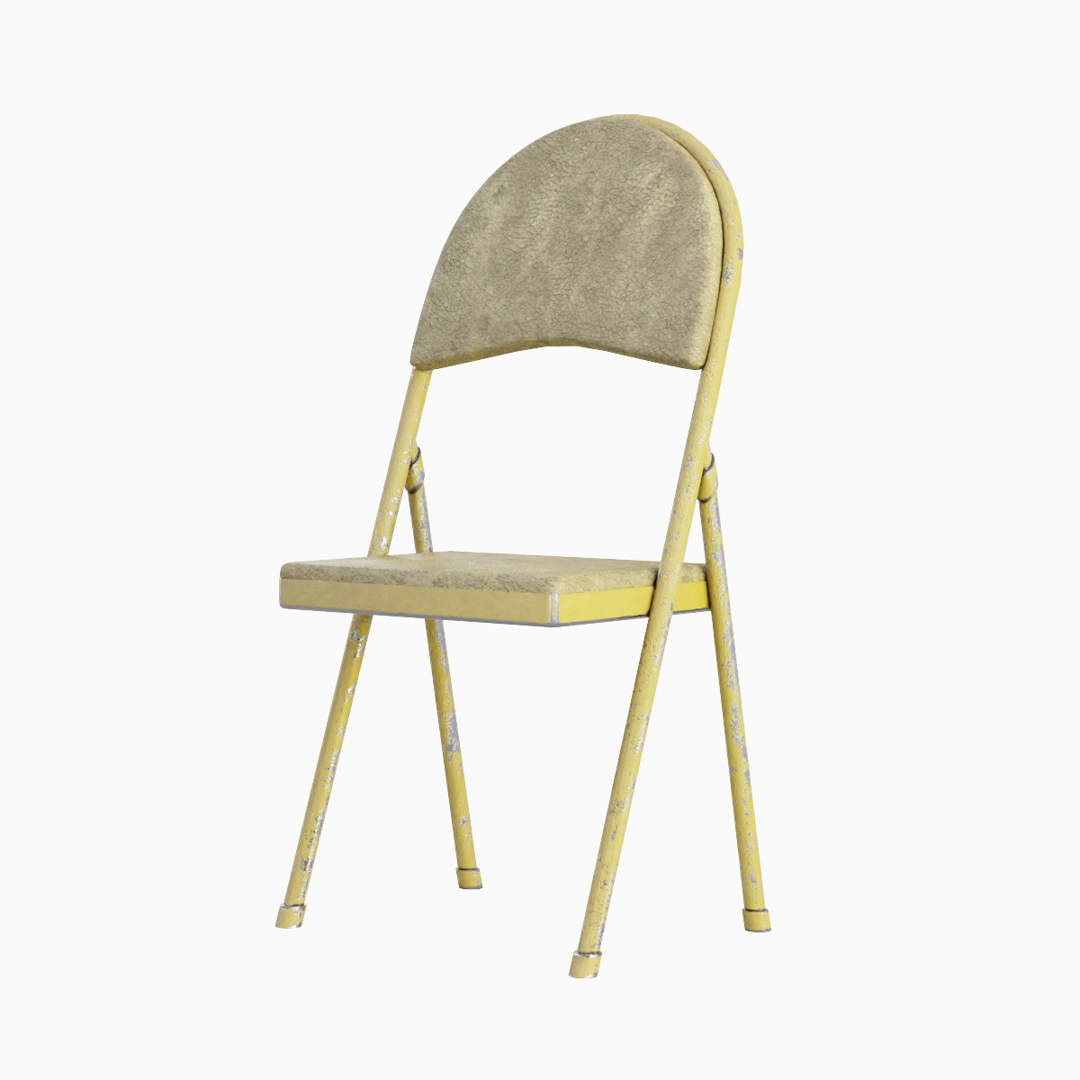 Folding Chair Set Low-poly 3D model_9