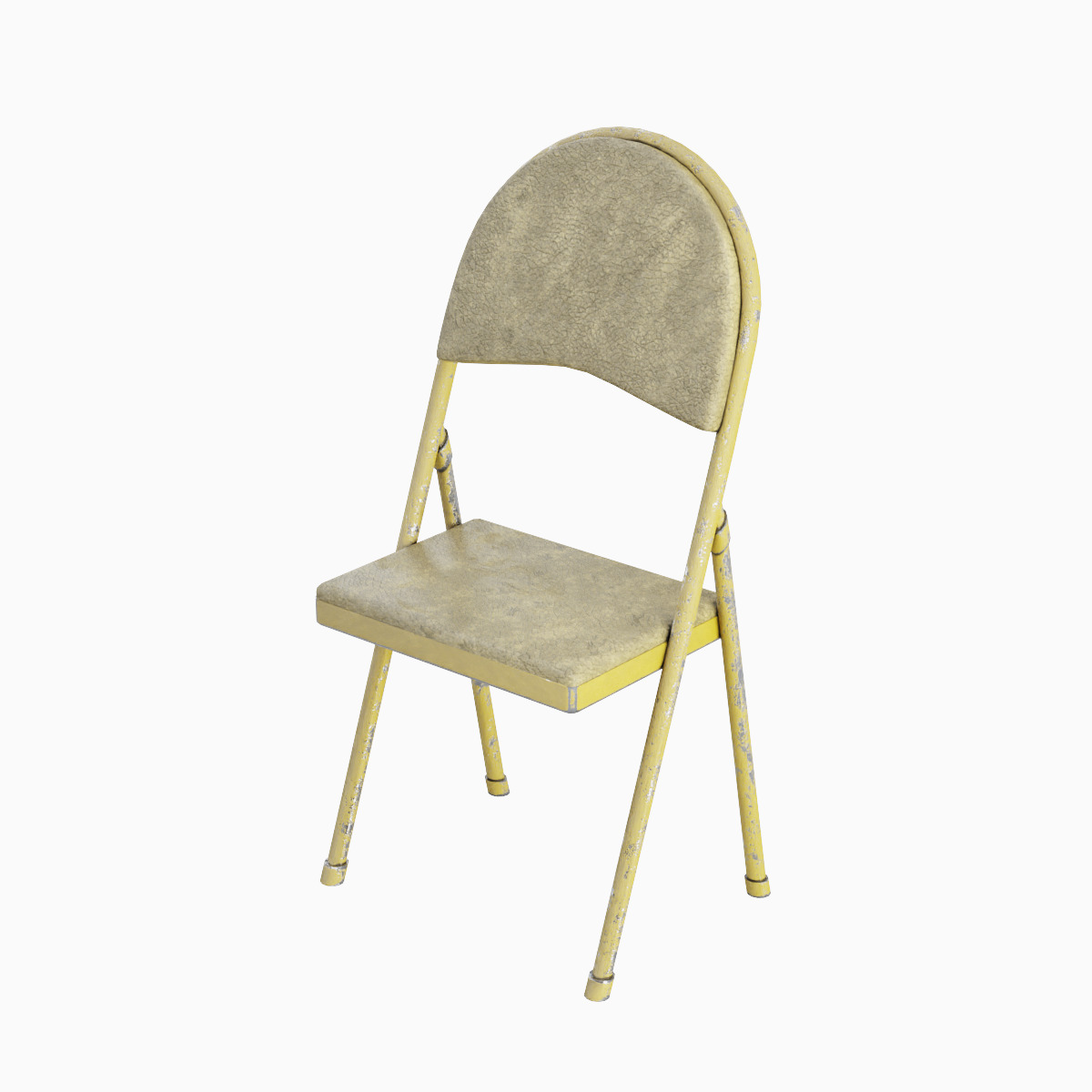 Folding Chair Set Low-poly 3D model_12