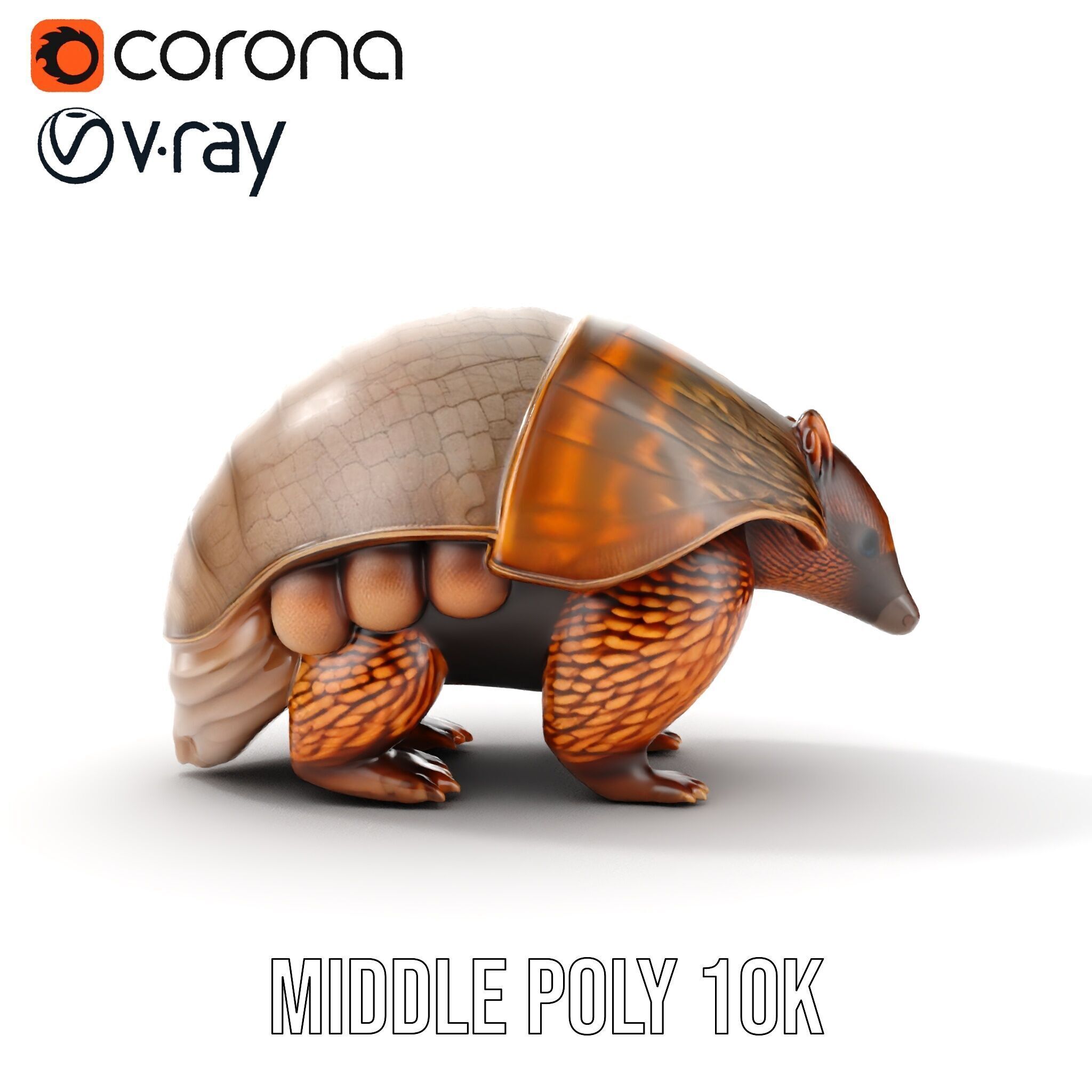 Armadillo Creature D Model Pack Low-poly 3D model_16