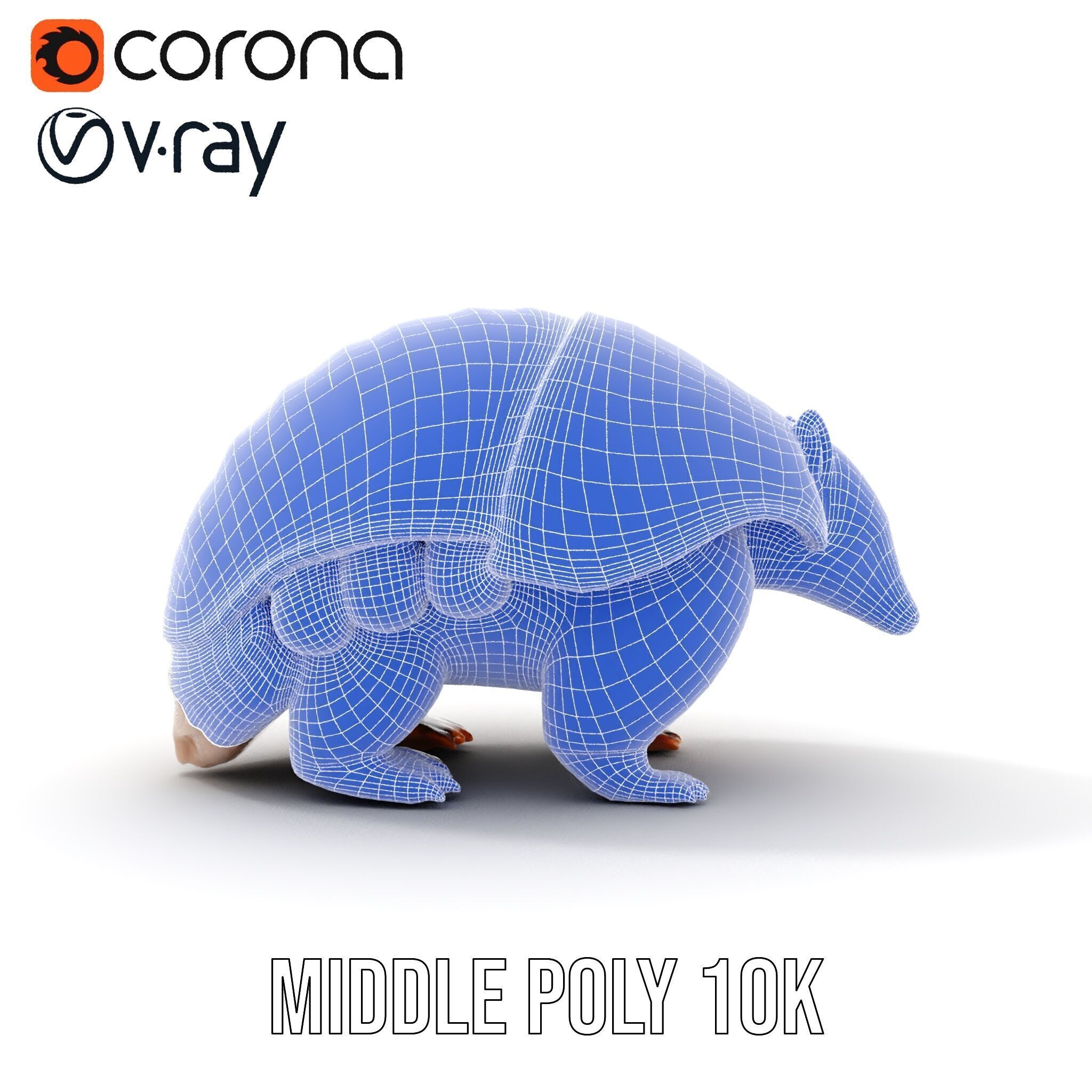 Armadillo Creature D Model Pack Low-poly 3D model_20