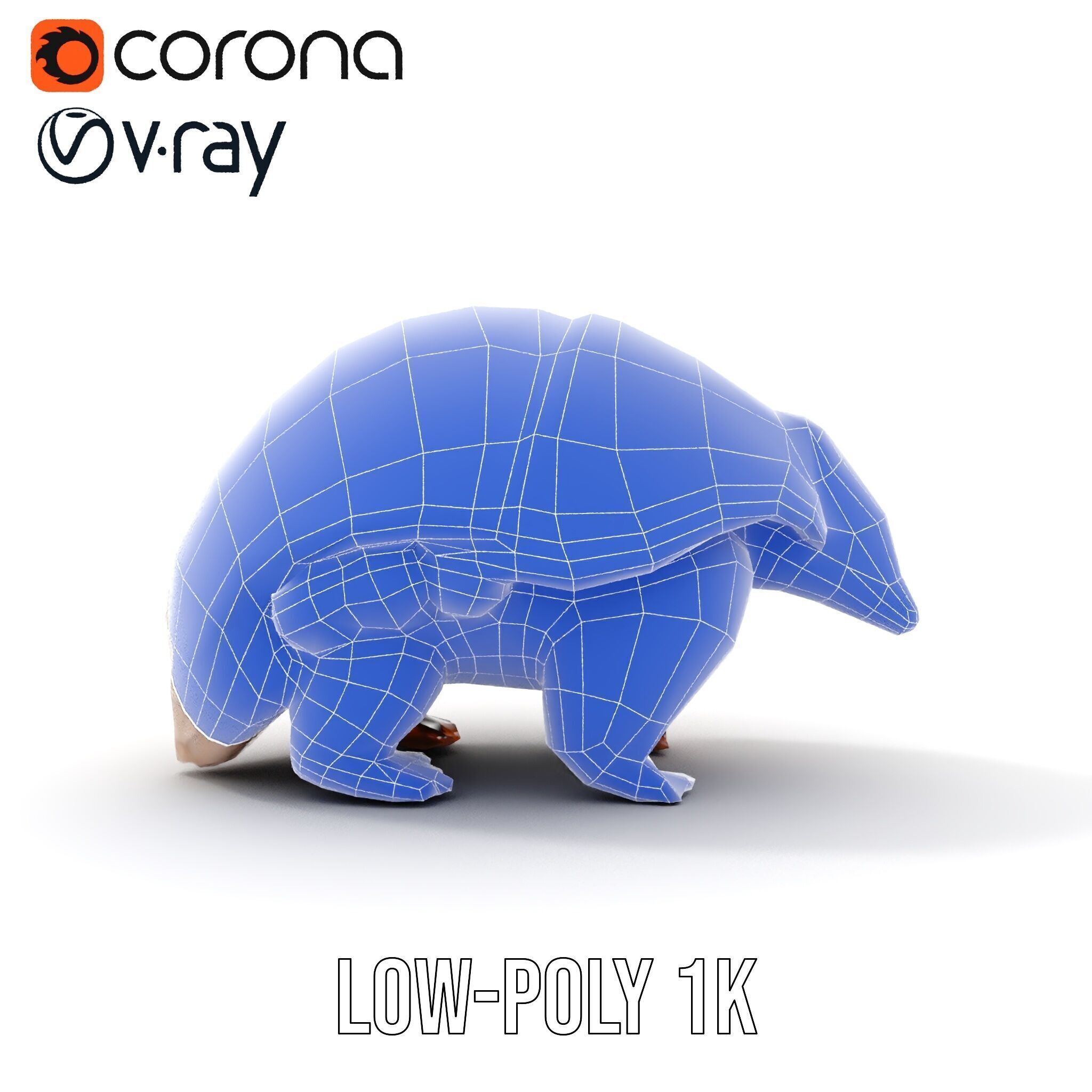 Armadillo Creature D Model Pack Low-poly 3D model_30