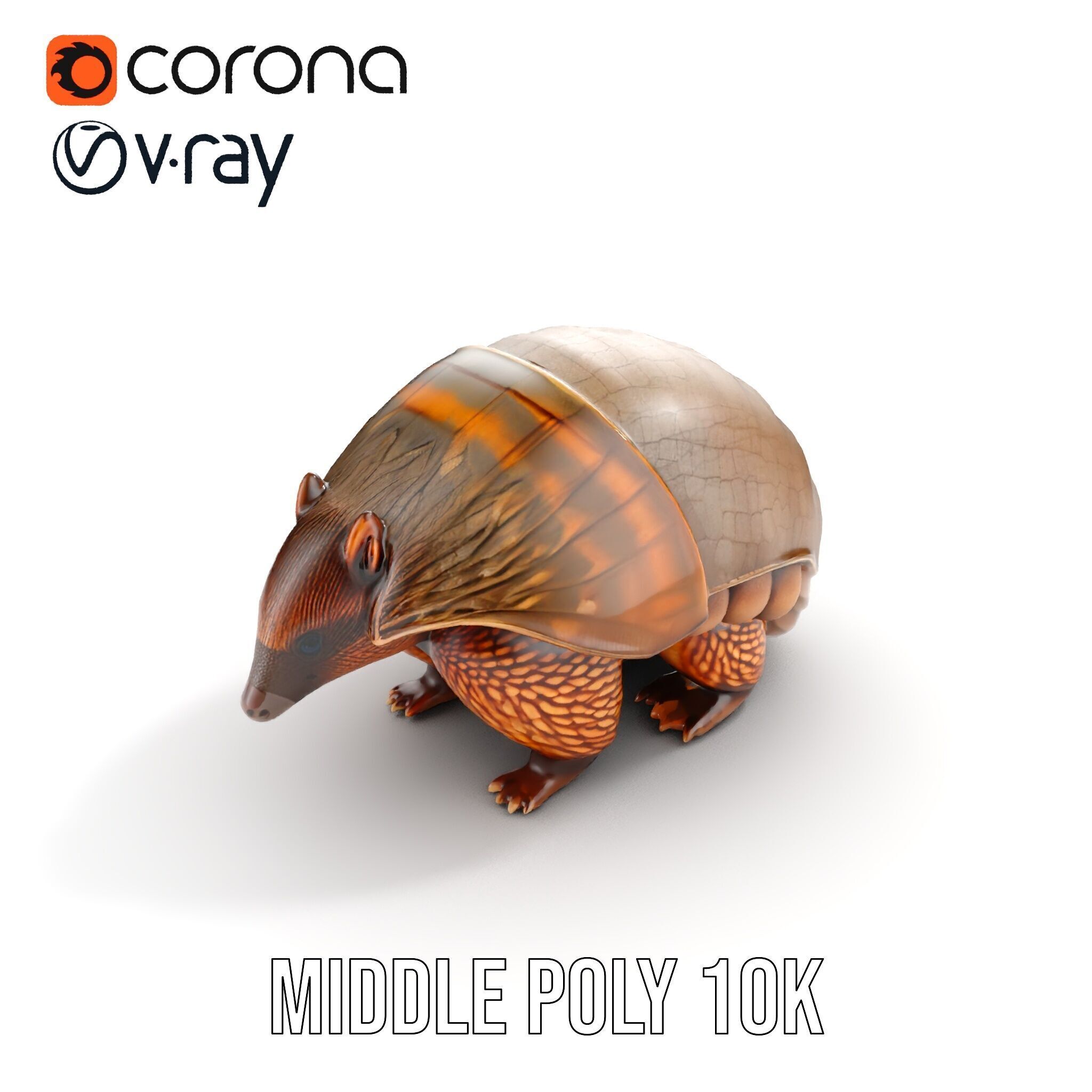 Armadillo Creature D Model Pack Low-poly 3D model_10