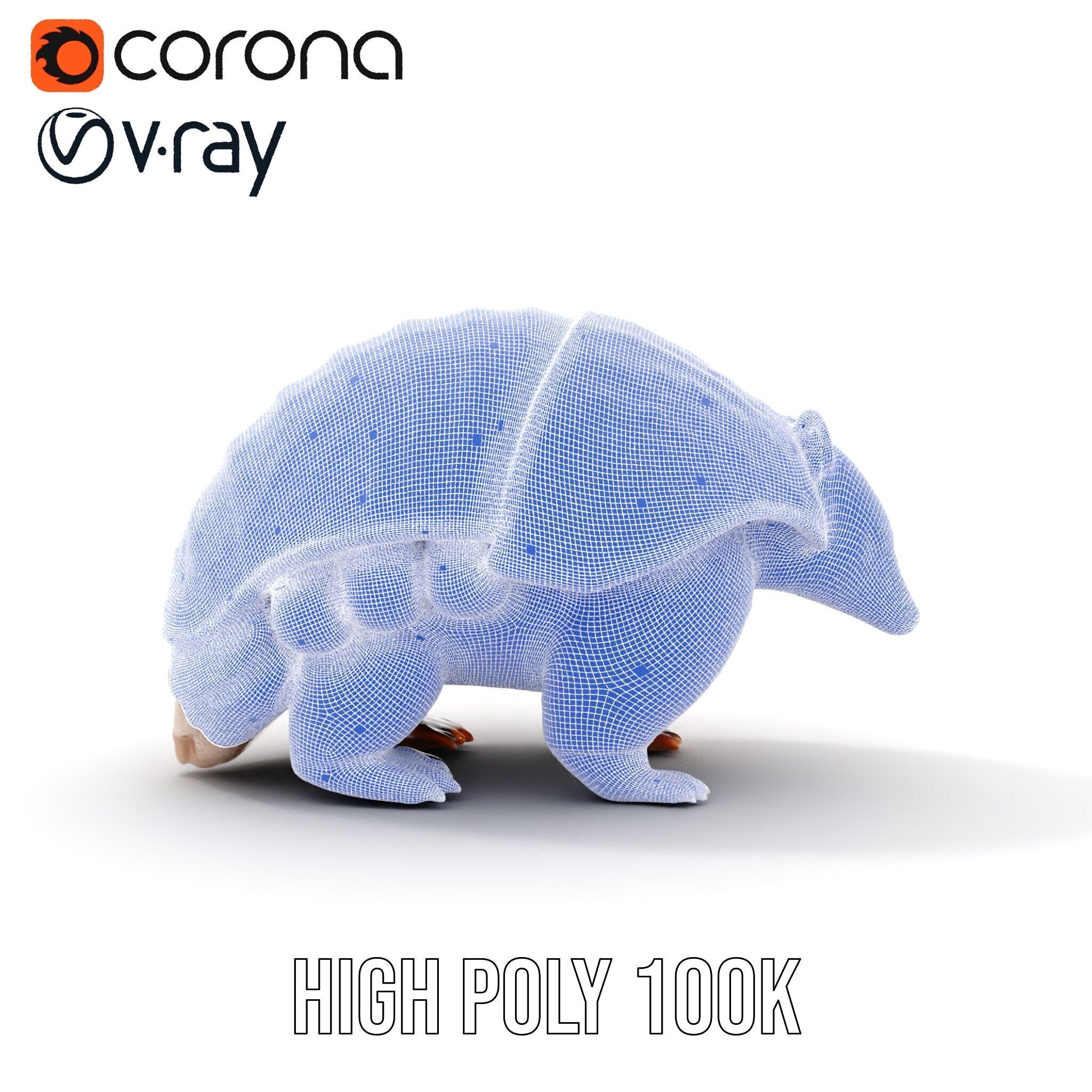 Armadillo Creature D Model Pack Low-poly 3D model_36