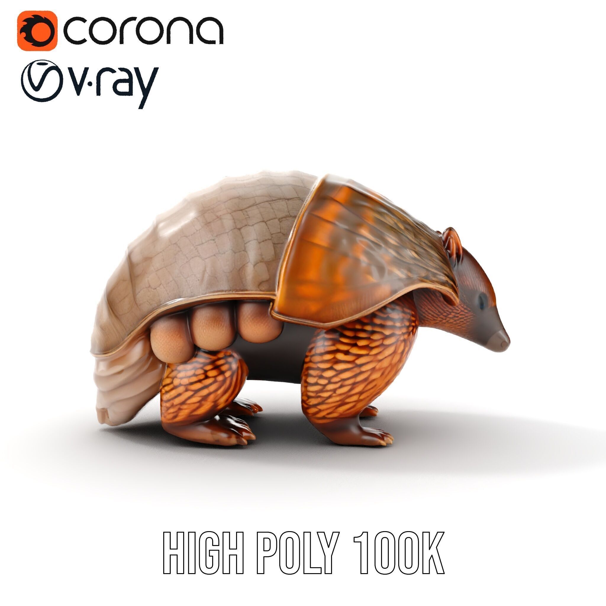 Armadillo Creature D Model Pack Low-poly 3D model_28