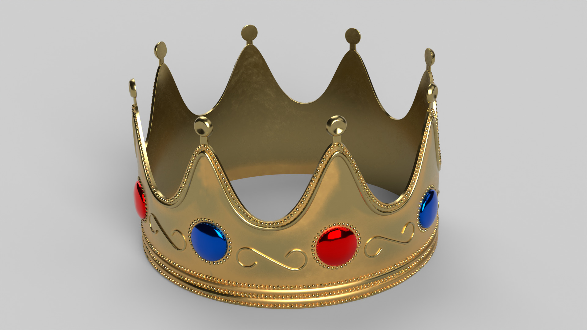 Royal Crown 3D model_3