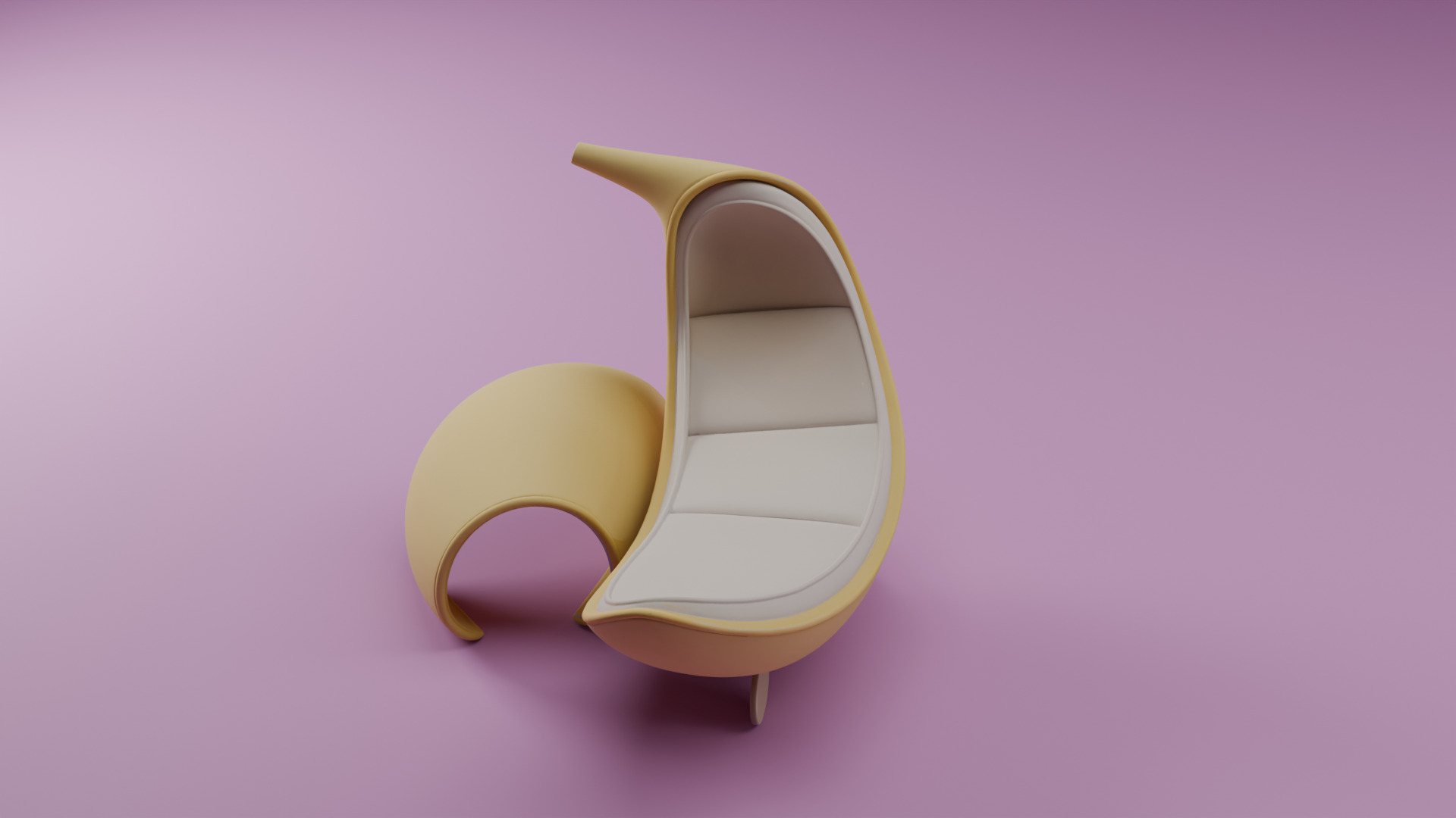 Stylized Designer Chair Pack for 3D Printing Visualization 3D print model_3