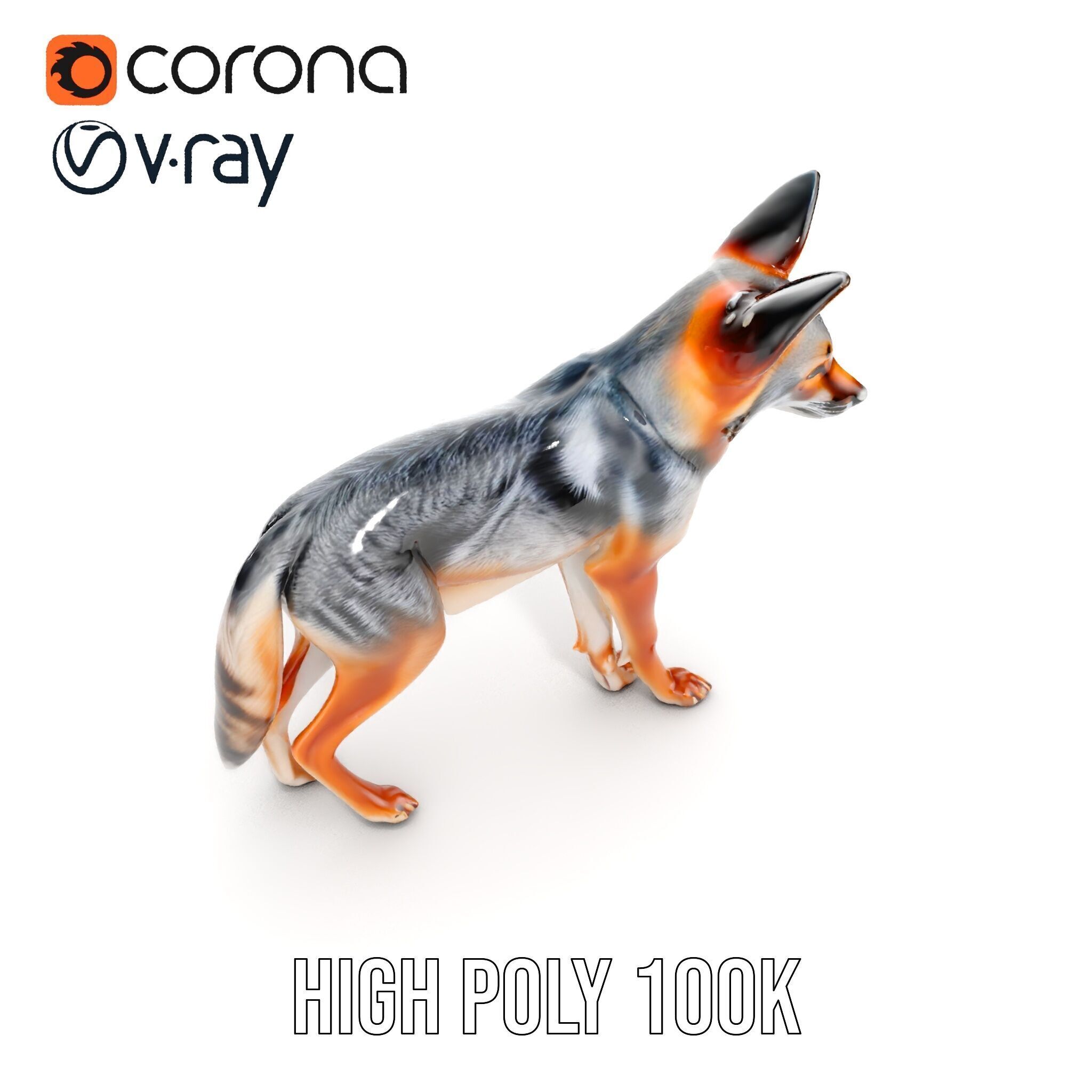 Fox Model Pack  Realistic D Animal Character Low-poly 3D model_22