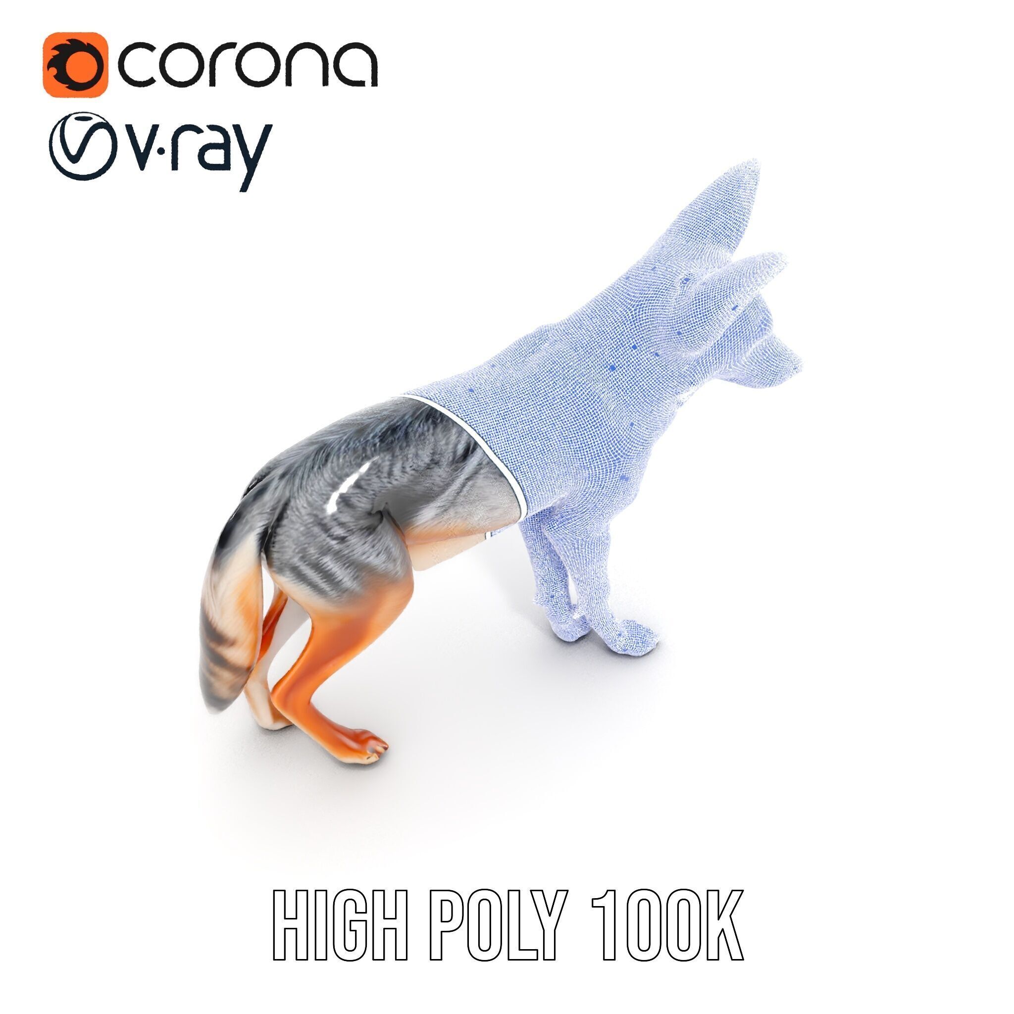 Fox Model Pack  Realistic D Animal Character Low-poly 3D model_38