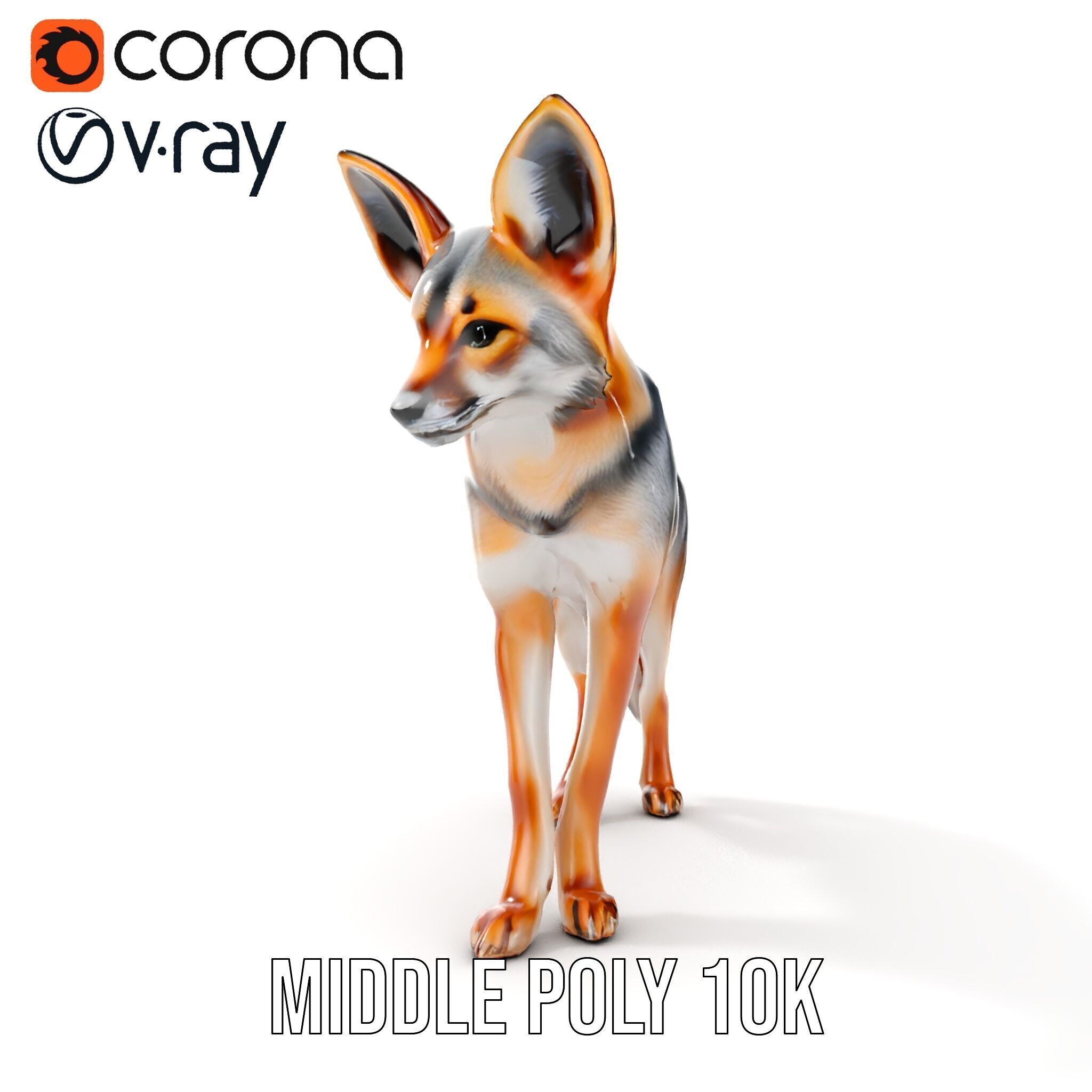 Fox Model Pack  Realistic D Animal Character Low-poly 3D model_7