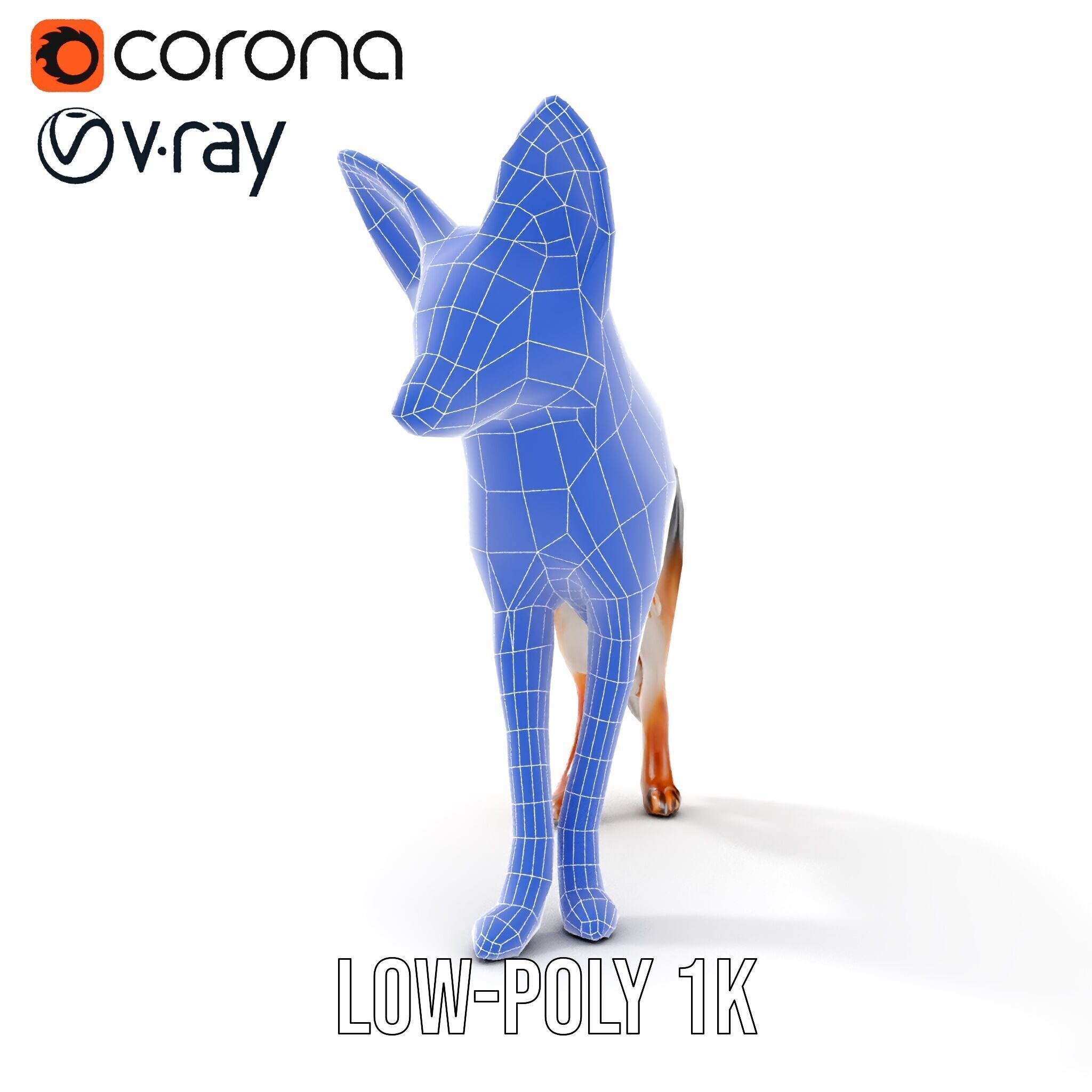 Fox Model Pack  Realistic D Animal Character Low-poly 3D model_29