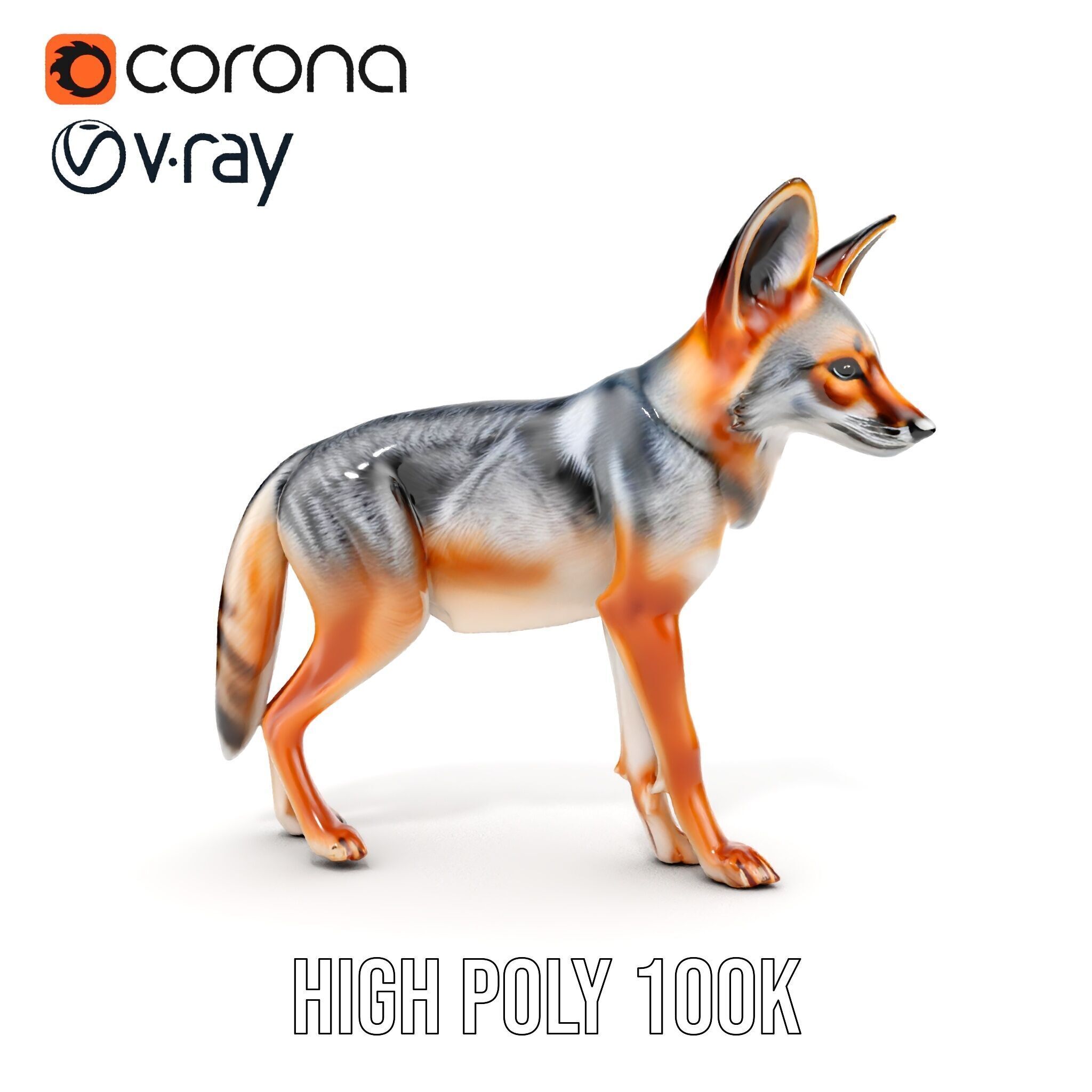 Fox Model Pack  Realistic D Animal Character Low-poly 3D model_36