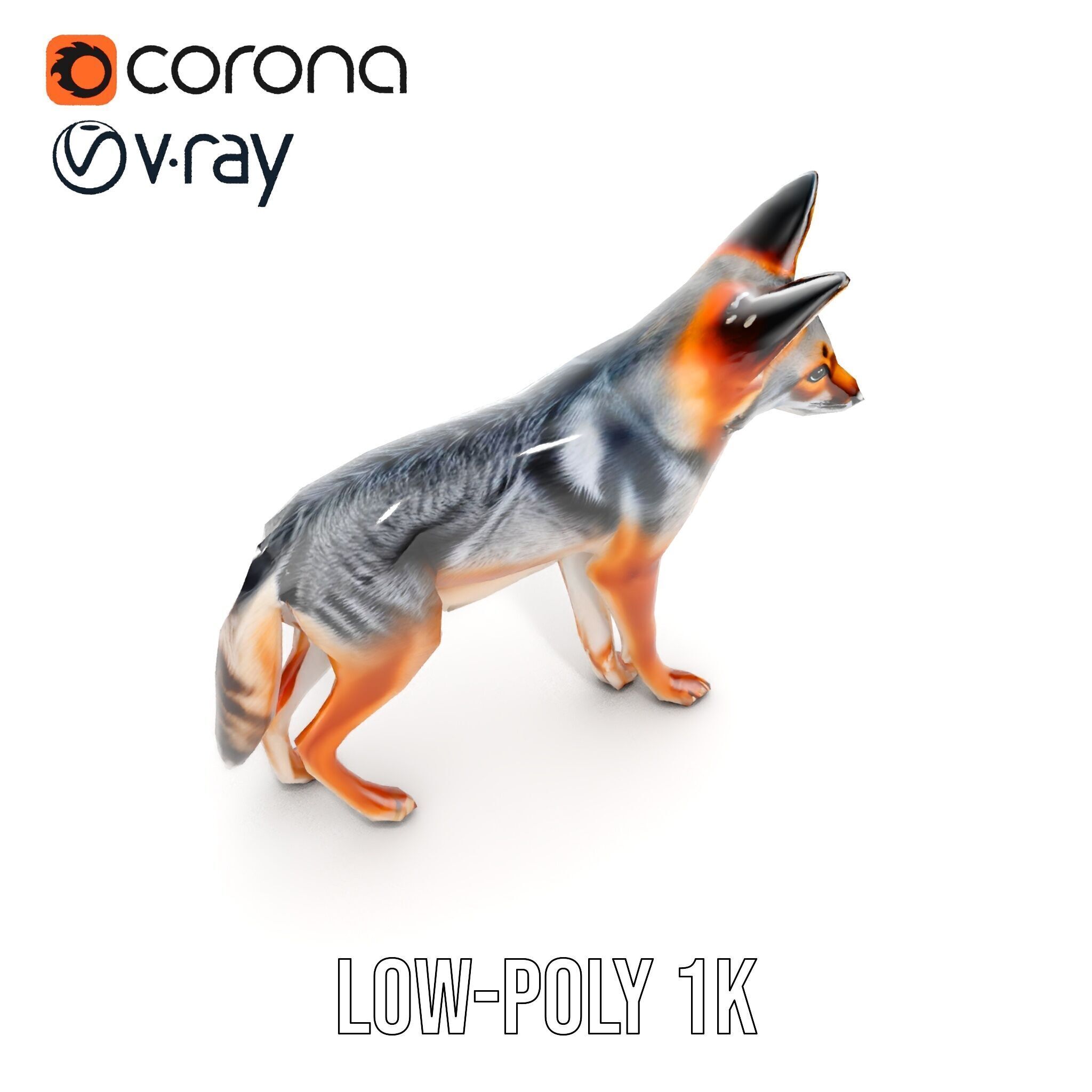 Fox Model Pack  Realistic D Animal Character Low-poly 3D model_11