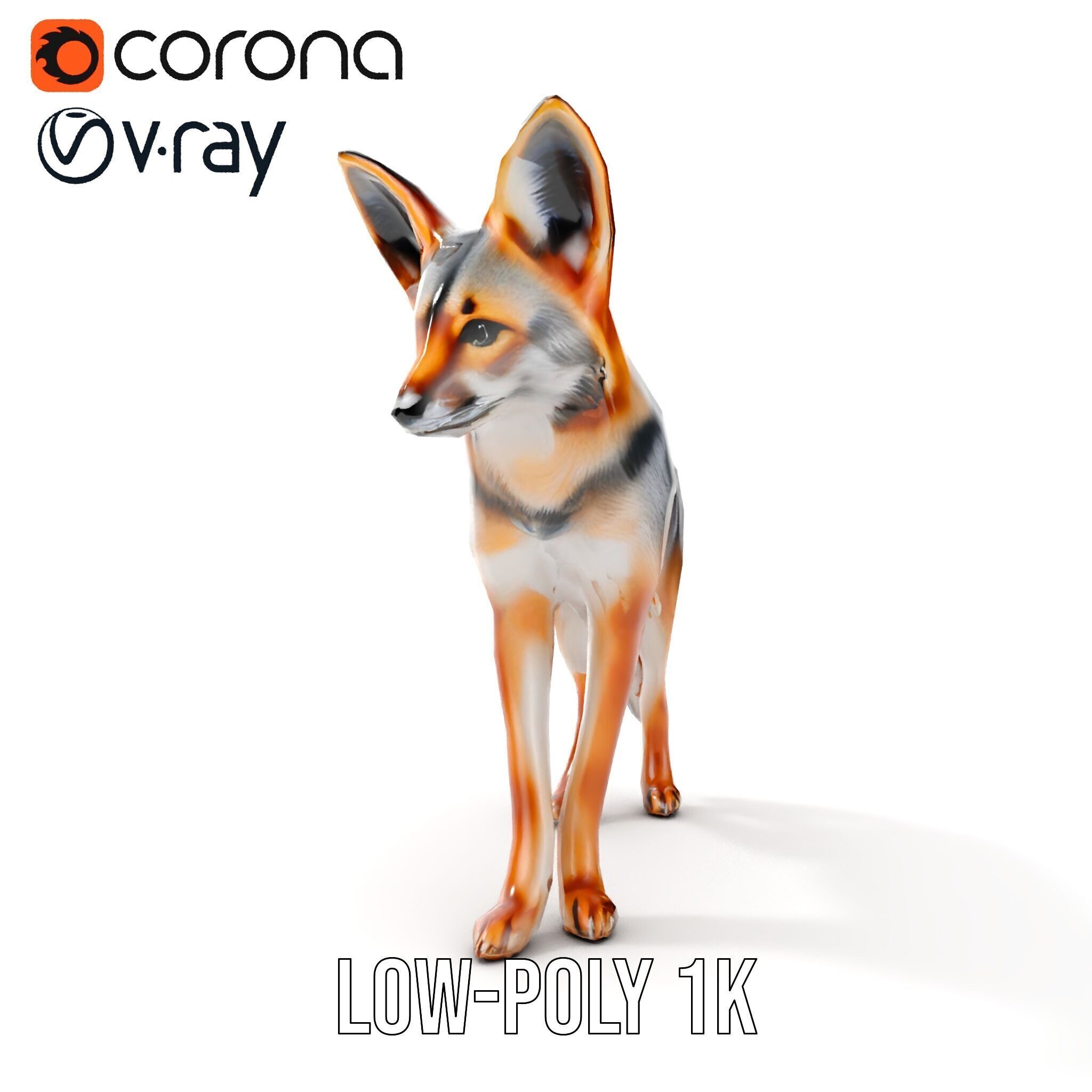 Fox Model Pack  Realistic D Animal Character Low-poly 3D model_17