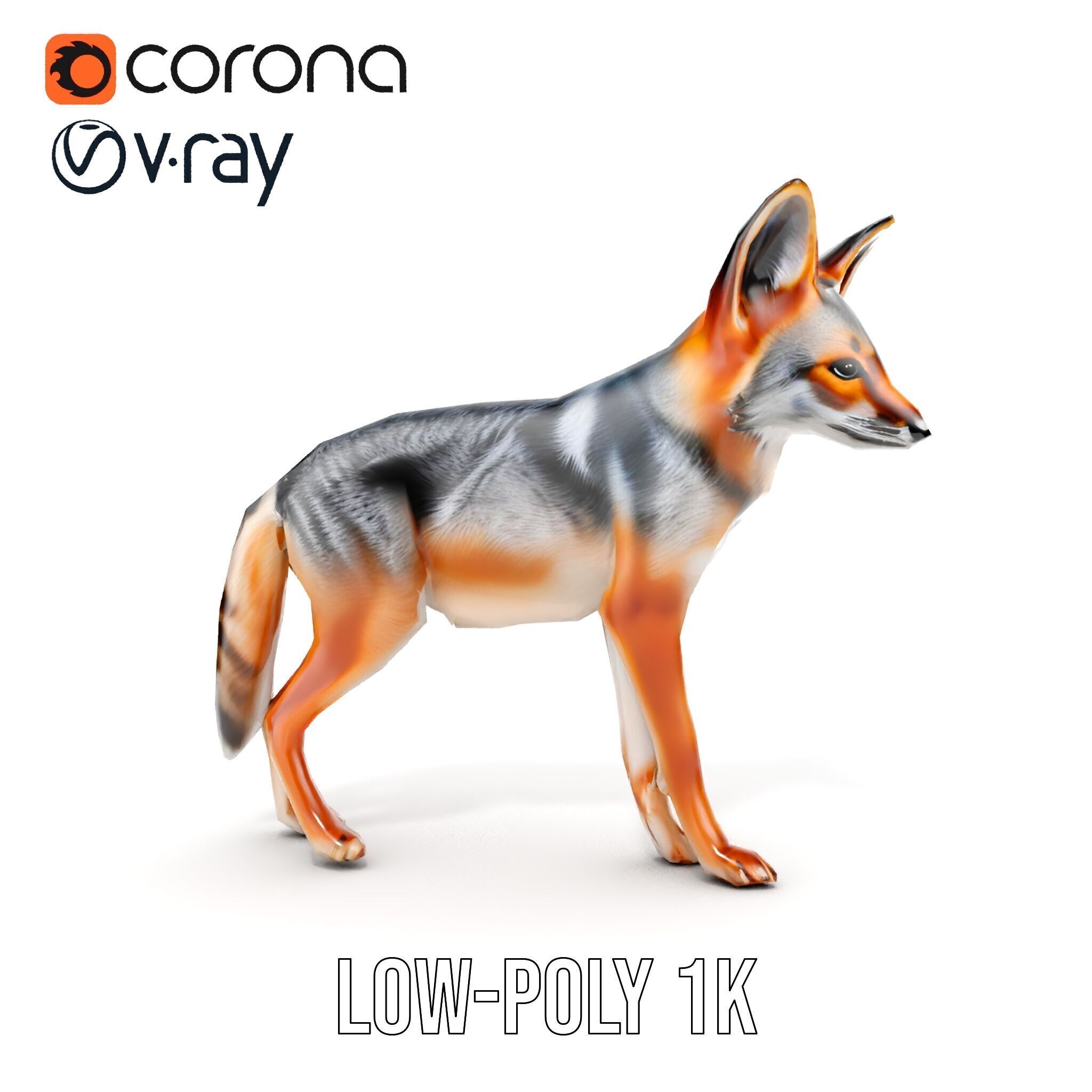 Fox Model Pack  Realistic D Animal Character Low-poly 3D model_8