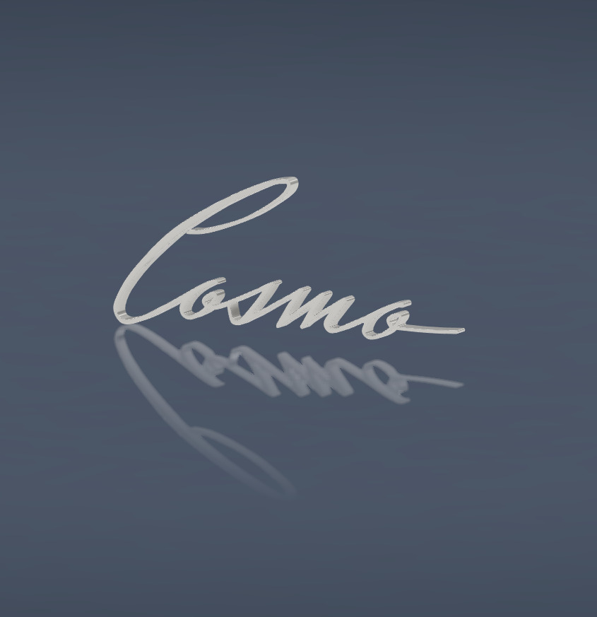 Mazda Cosmo L10A L10B Lettering 3D print model_1