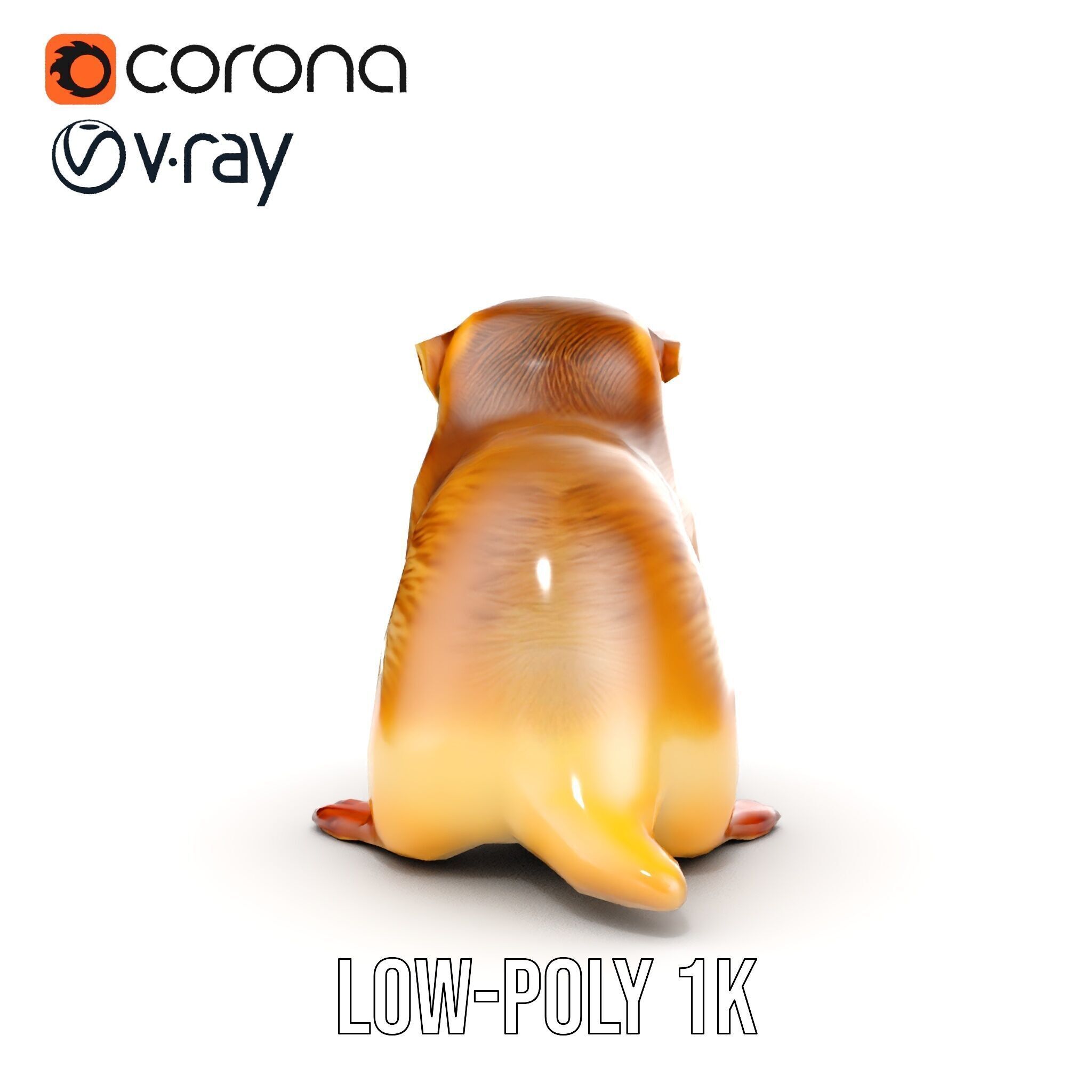 Furry Meerkat Model Pack with Detailed Textures Low-poly 3D model_32