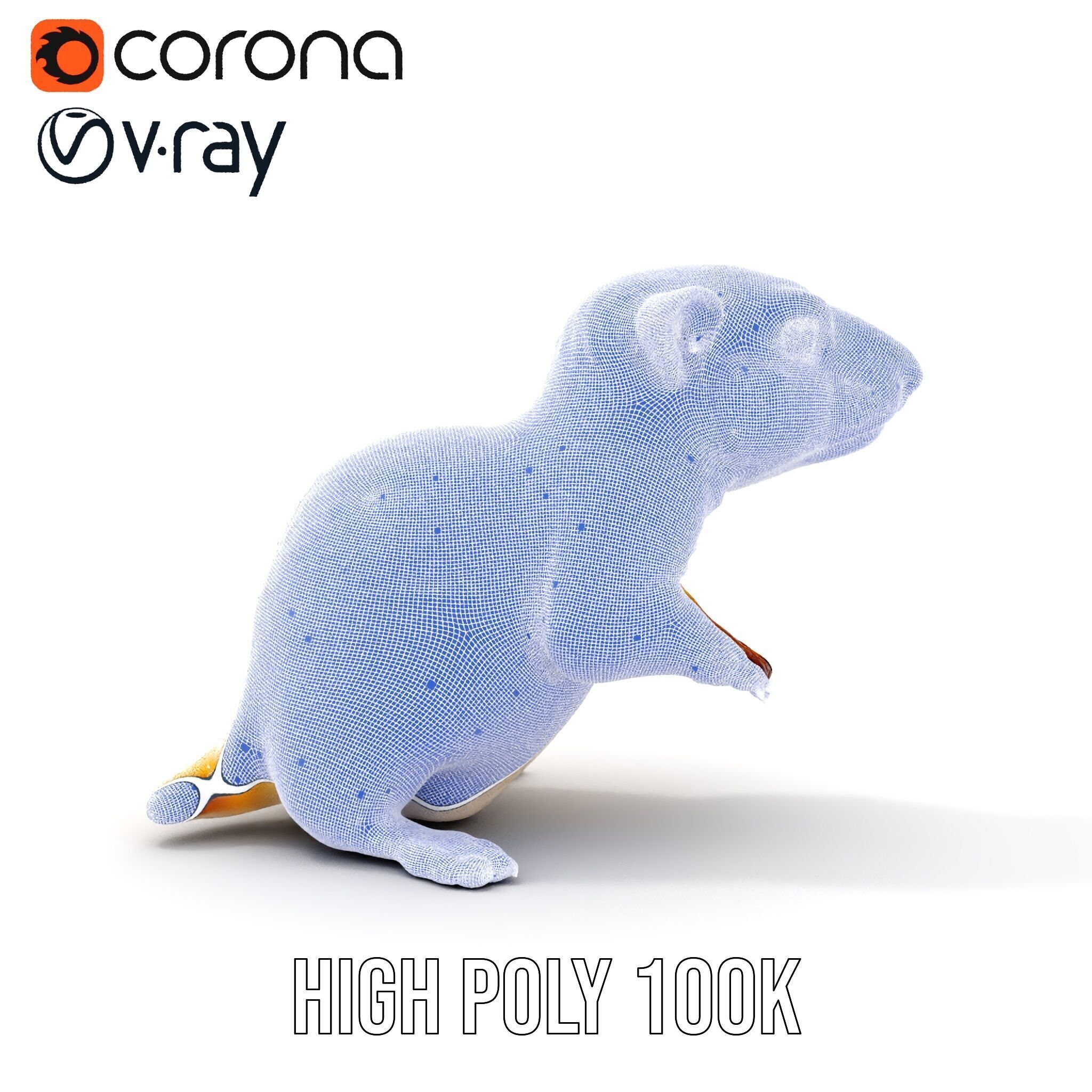 Furry Meerkat Model Pack with Detailed Textures Low-poly 3D model_39