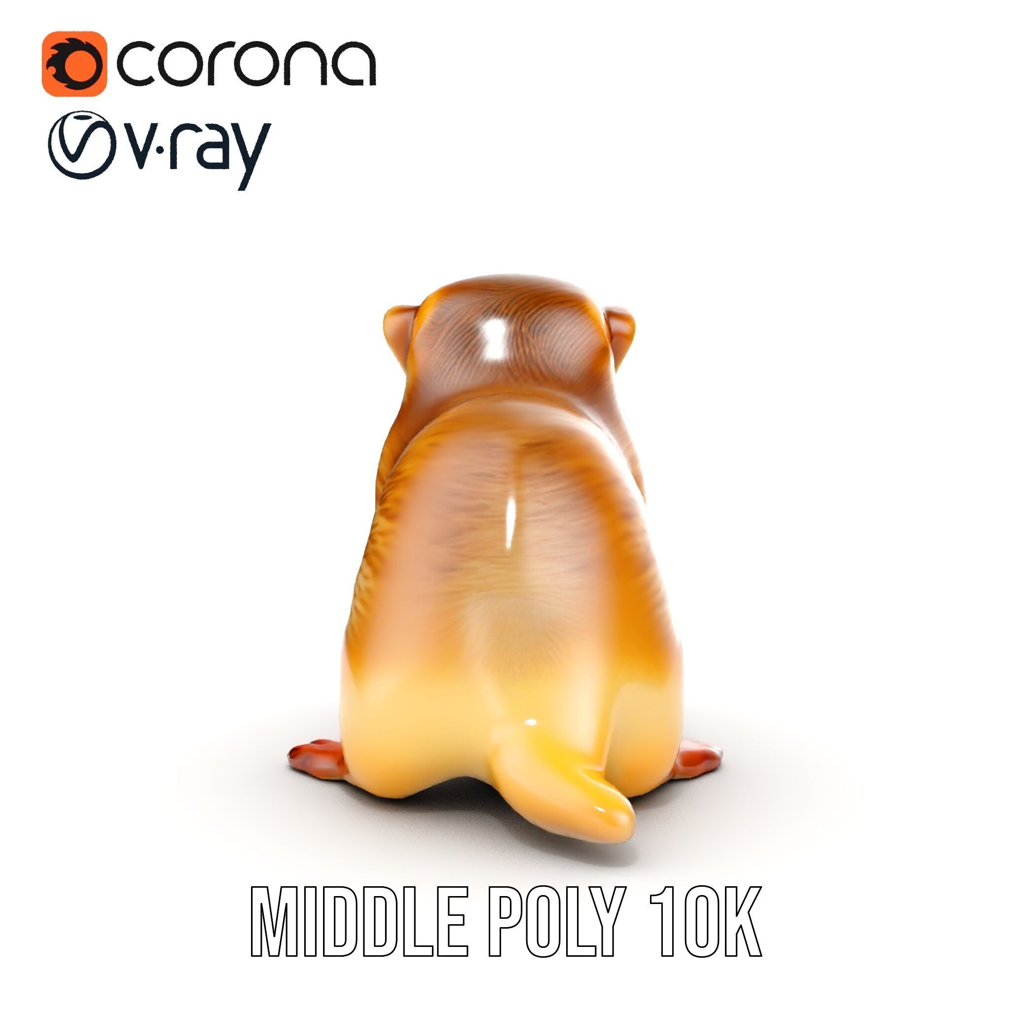 Furry Meerkat Model Pack with Detailed Textures Low-poly 3D model_23