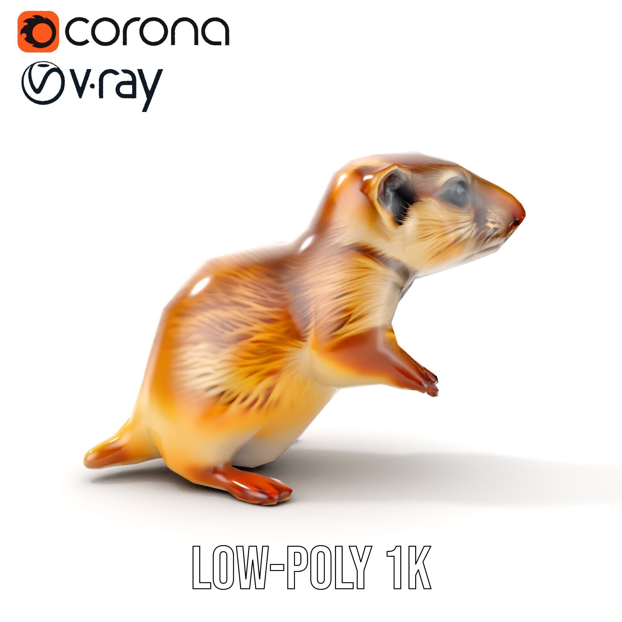 Furry Meerkat Model Pack with Detailed Textures Low-poly 3D model_14