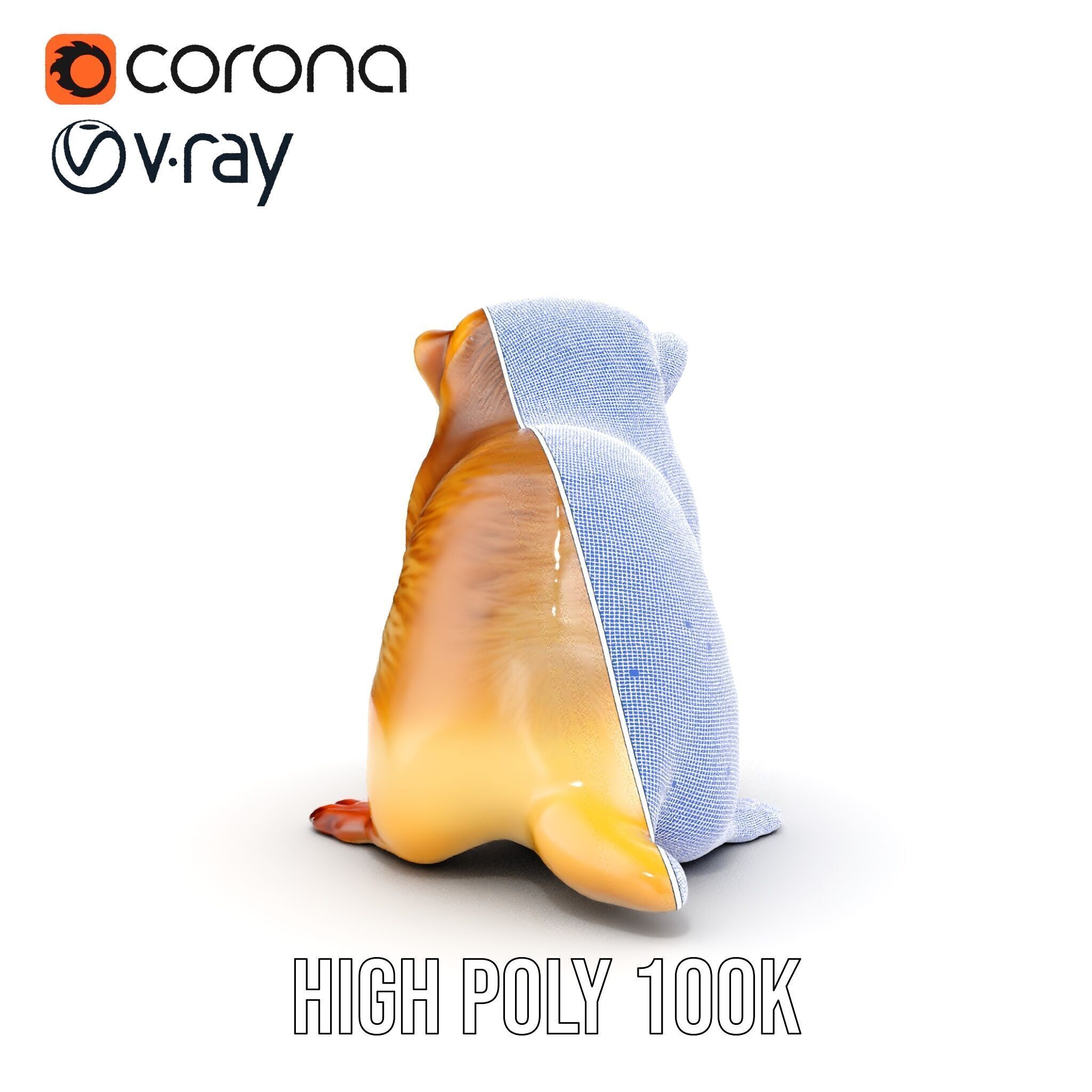 Furry Meerkat Model Pack with Detailed Textures Low-poly 3D model_37