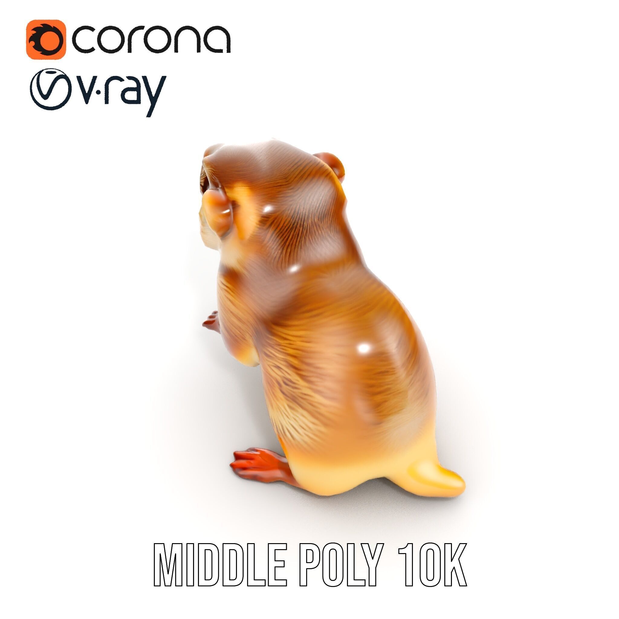 Furry Meerkat Model Pack with Detailed Textures Low-poly 3D model_26