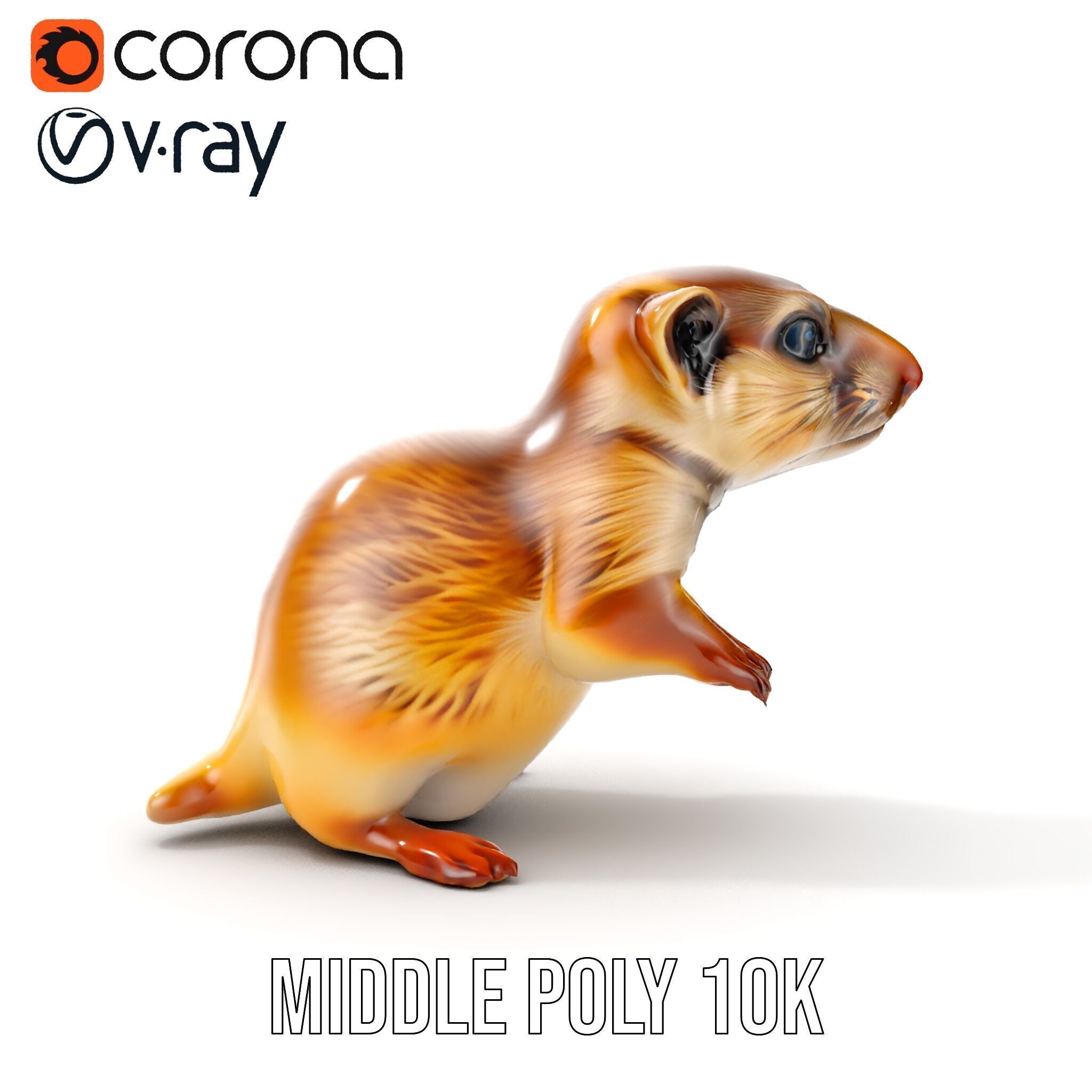 Furry Meerkat Model Pack with Detailed Textures Low-poly 3D model_13
