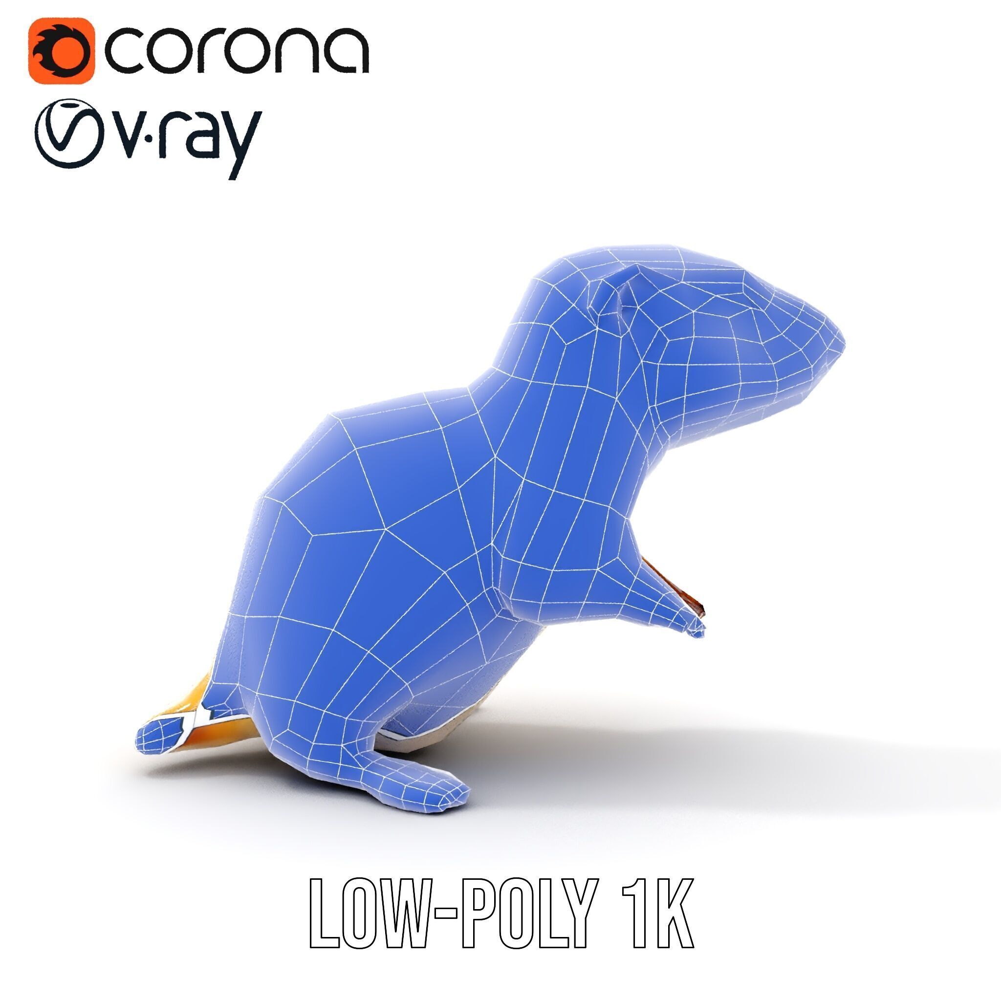 Furry Meerkat Model Pack with Detailed Textures Low-poly 3D model_22