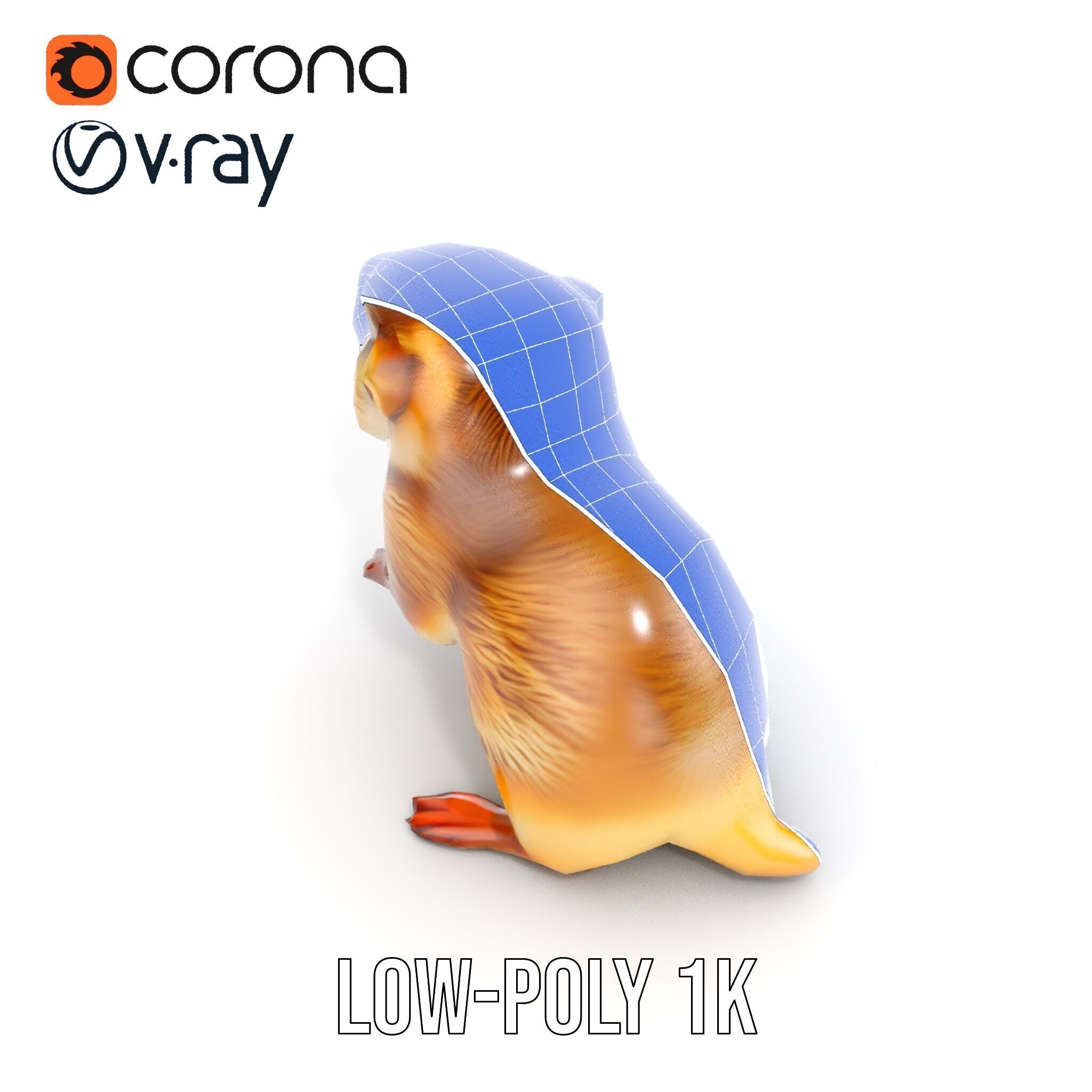 Furry Meerkat Model Pack with Detailed Textures Low-poly 3D model_17