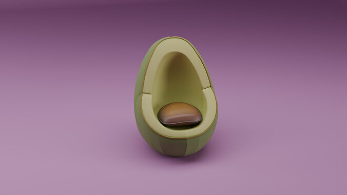 Avocado Pod  Organic-Shaped Modern Chair 3D print model