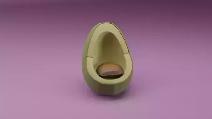 Avocado Pod  Organic-Shaped Modern Chair