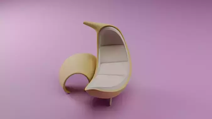 Peel Lounge  Banana-Inspired Chair 3D print model